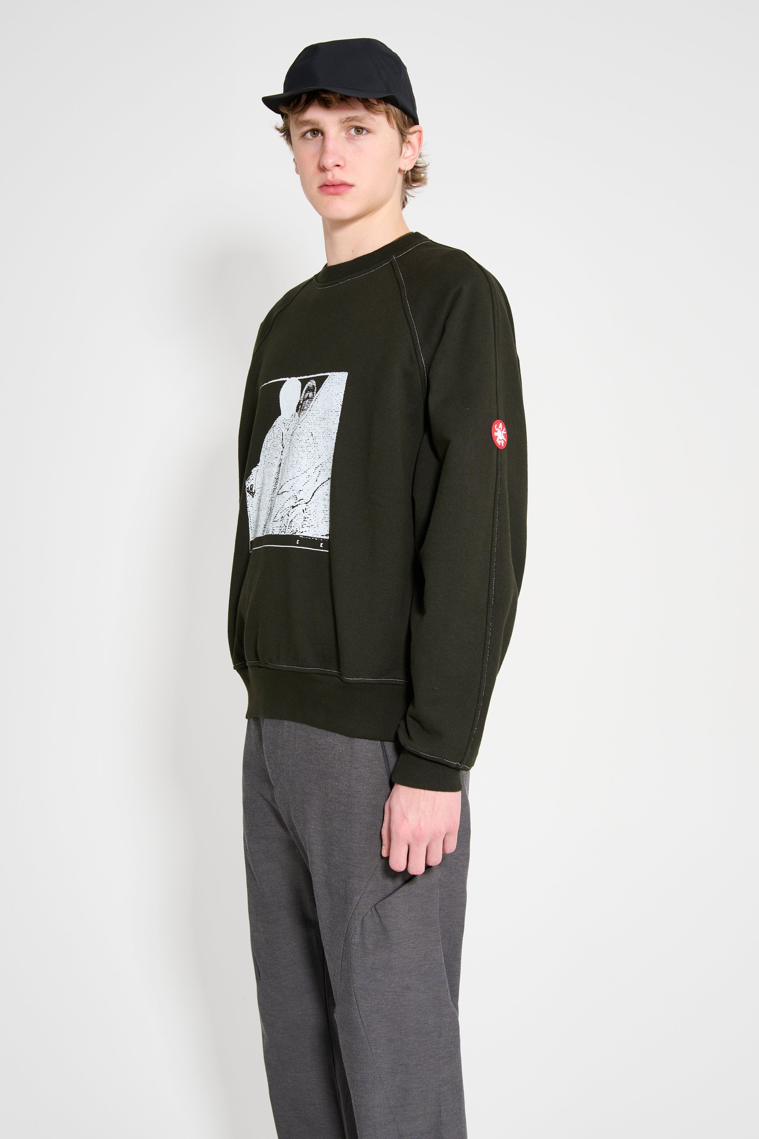 Cav Empt  MD Authorship Big Crew Neck Black