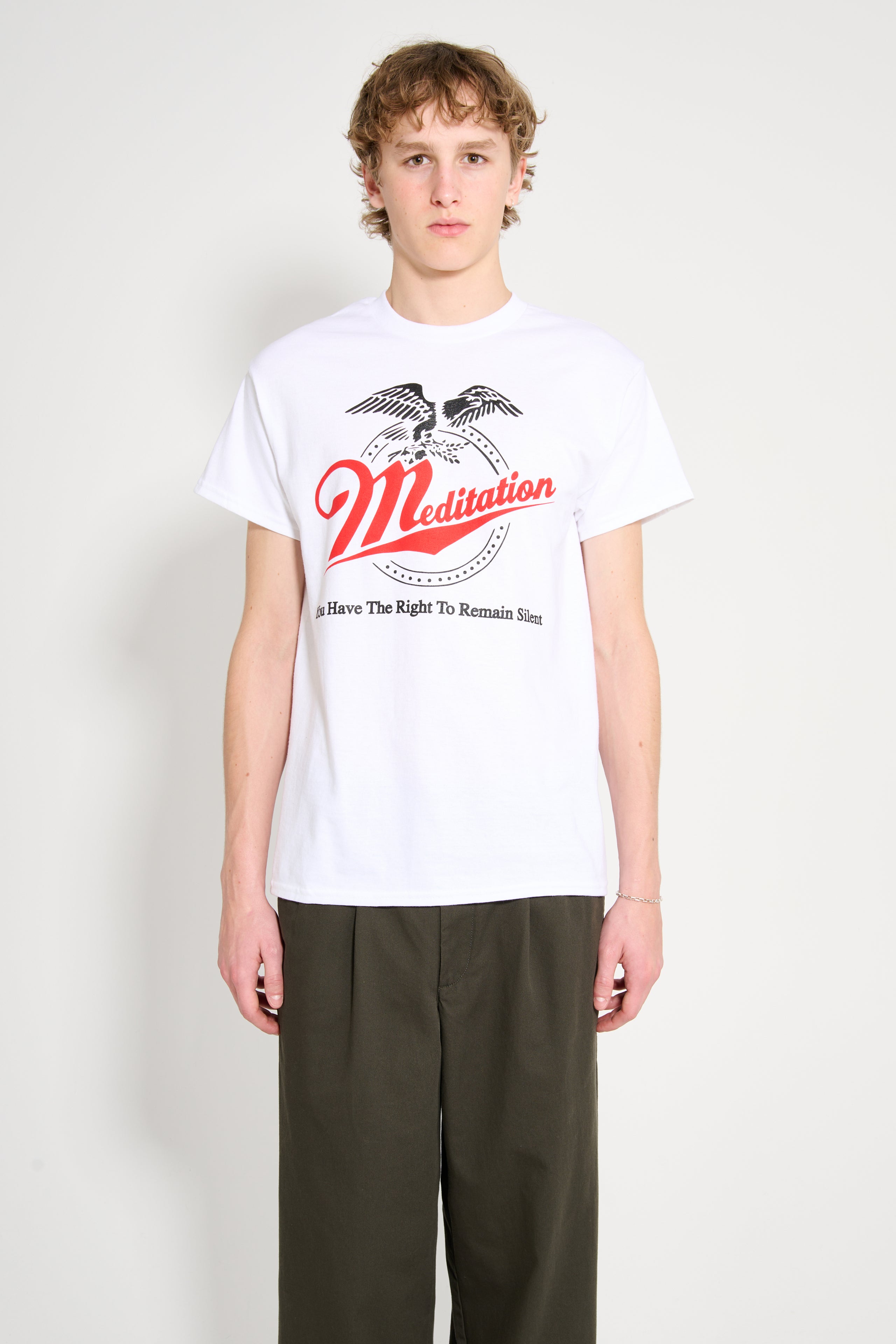 Connie Costas Meditation Tee White