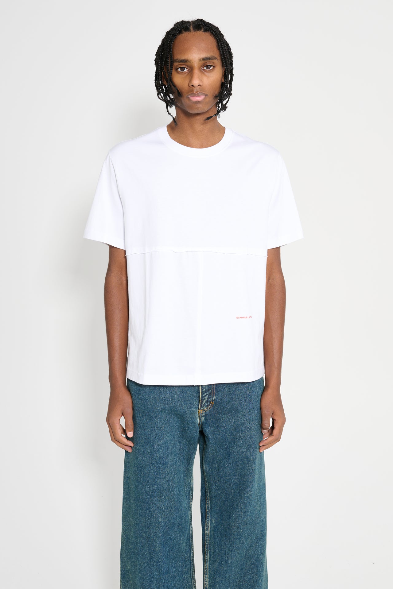 Eckhaus Latta Lapped Tee White