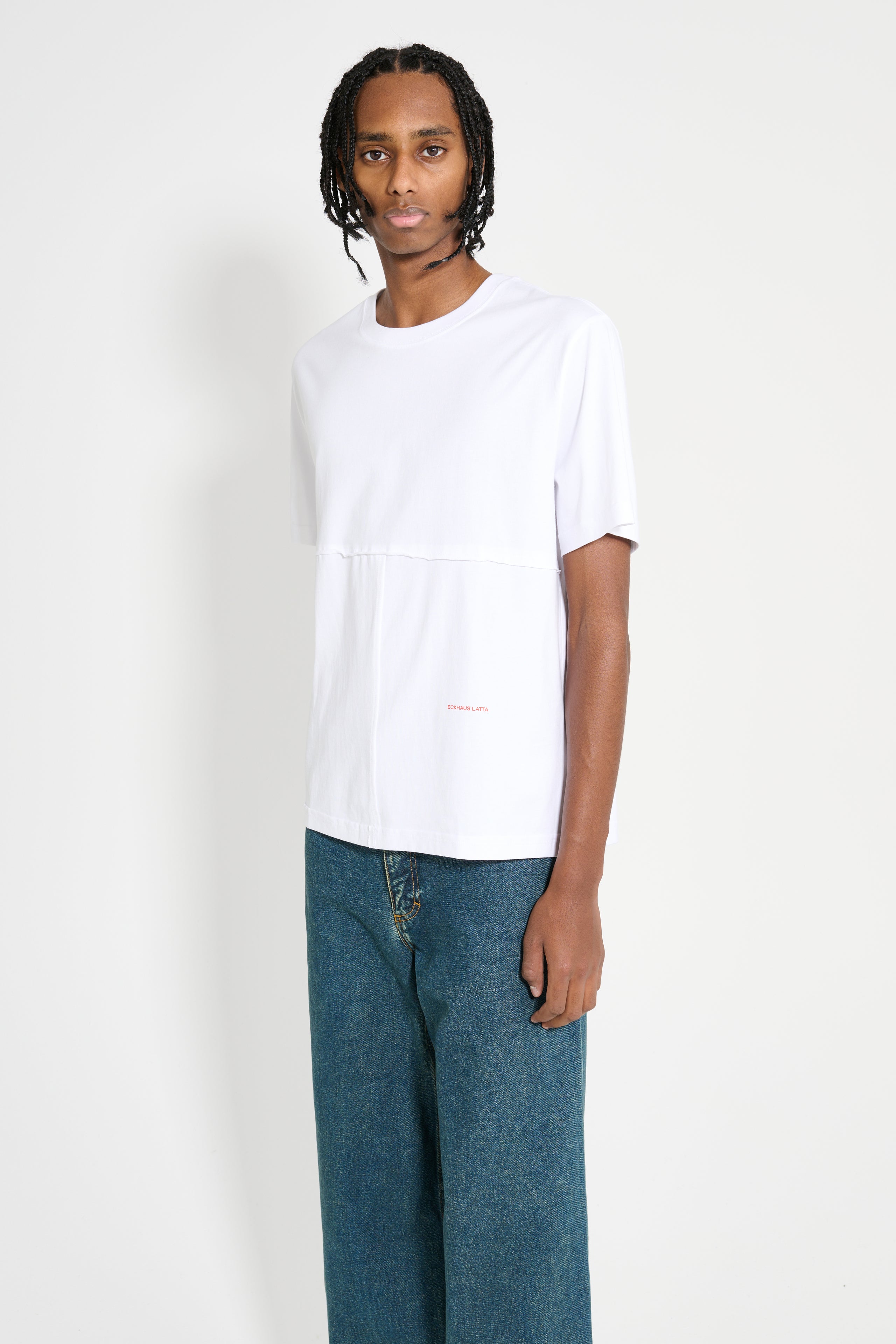 Eckhaus Latta Lapped Tee White