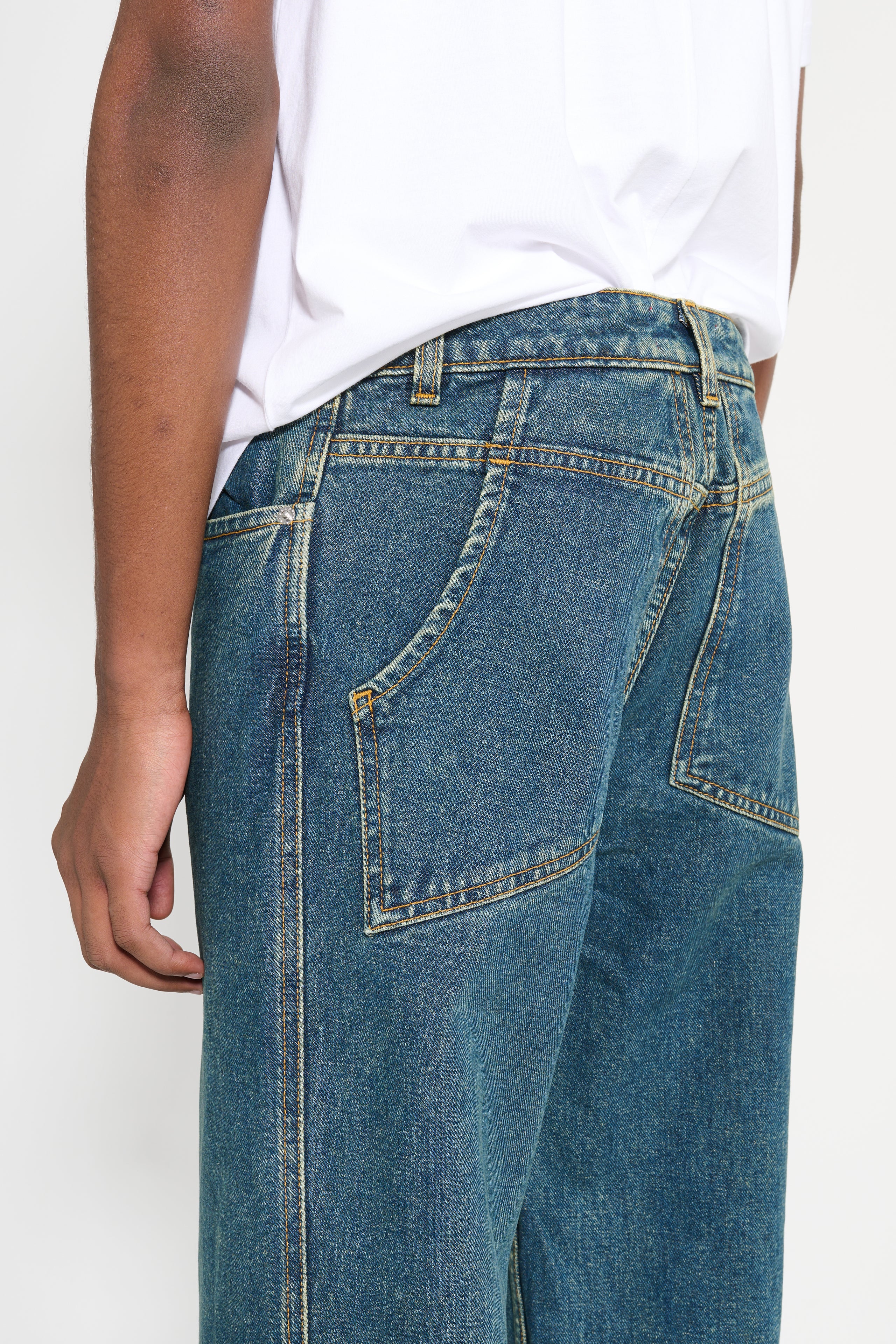 Eckhaus Latta Wide Leg Jean New Blue