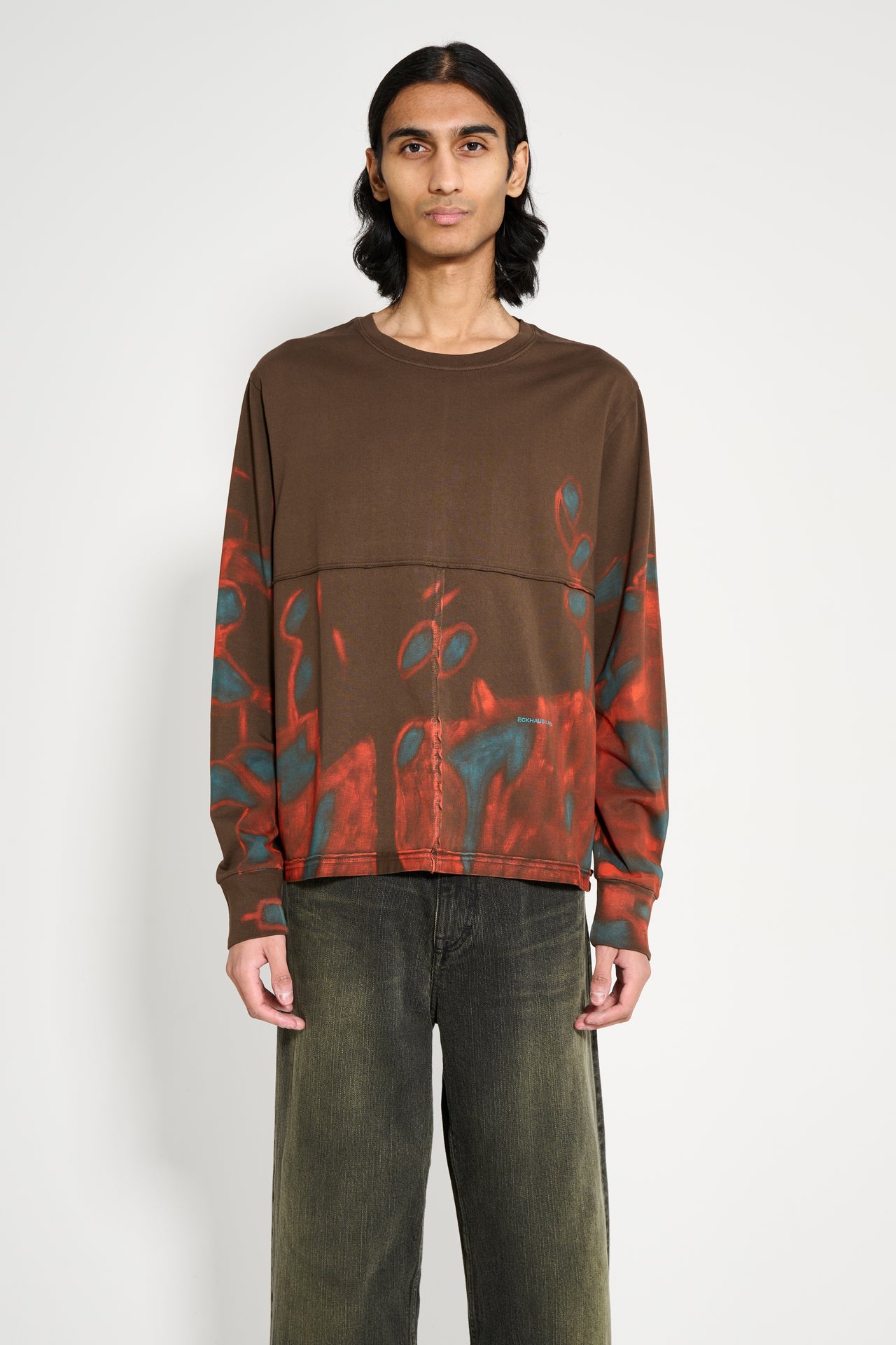 Eckhaus Latta Lapped Long Sleeve Tee Oil