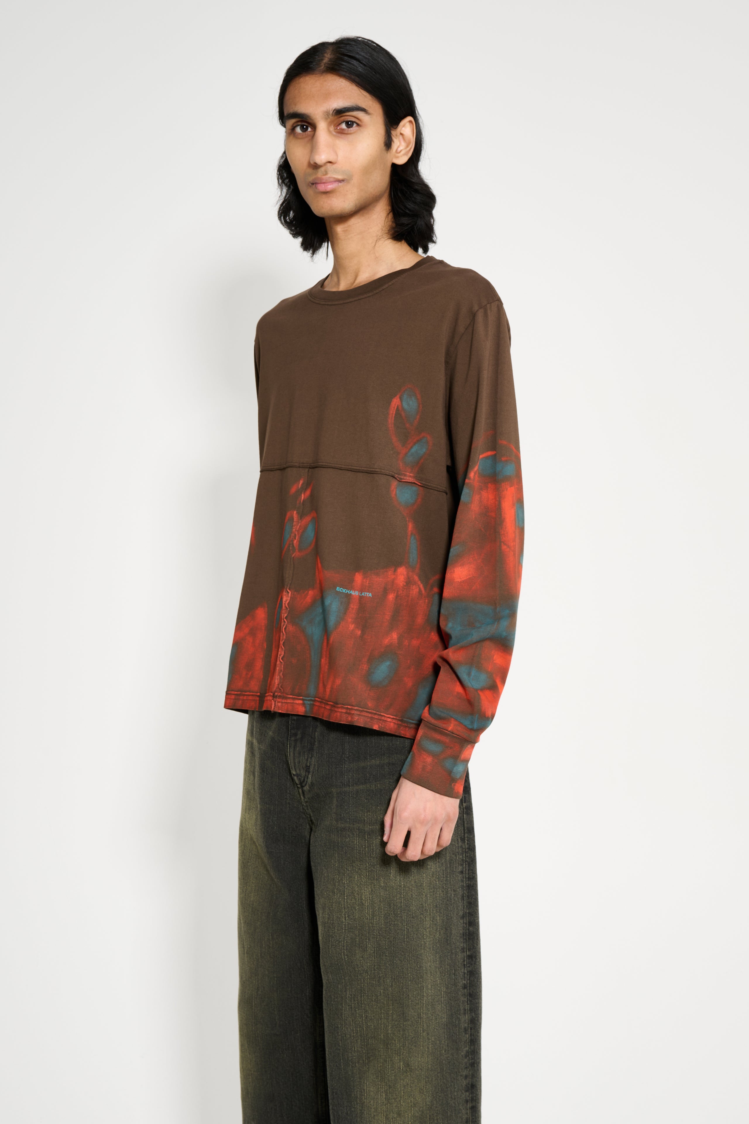 Eckhaus Latta Lapped Long Sleeve Tee Oil