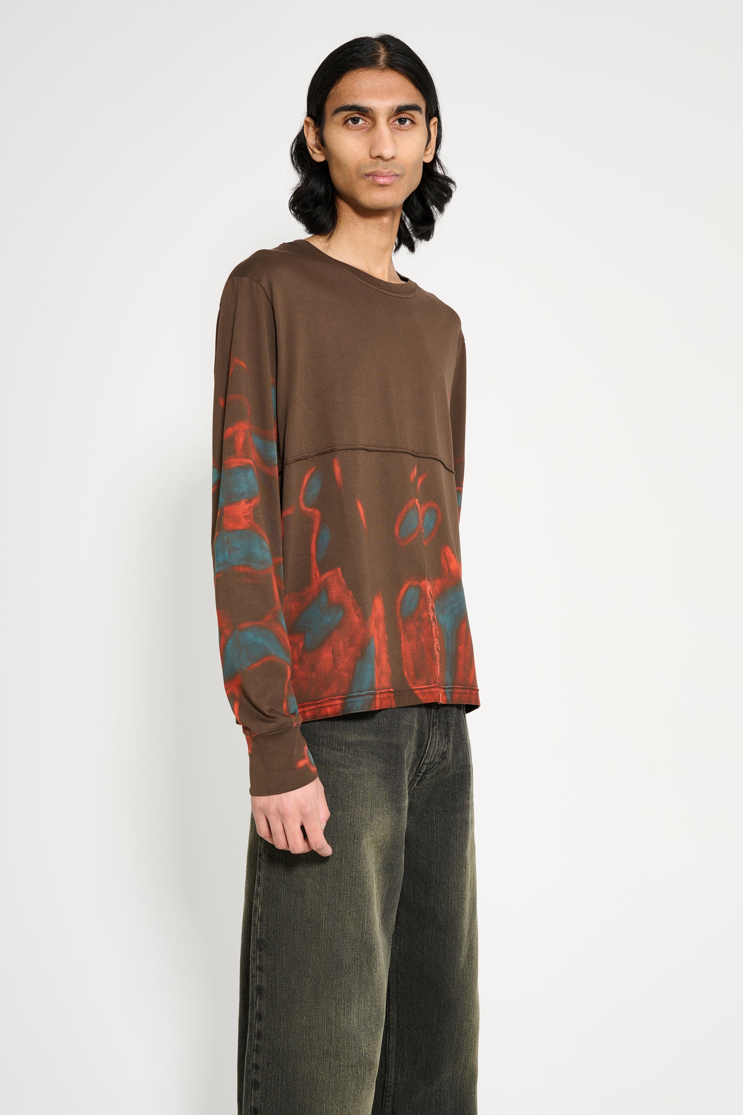 Eckhaus Latta Lapped Long Sleeve Tee Oil