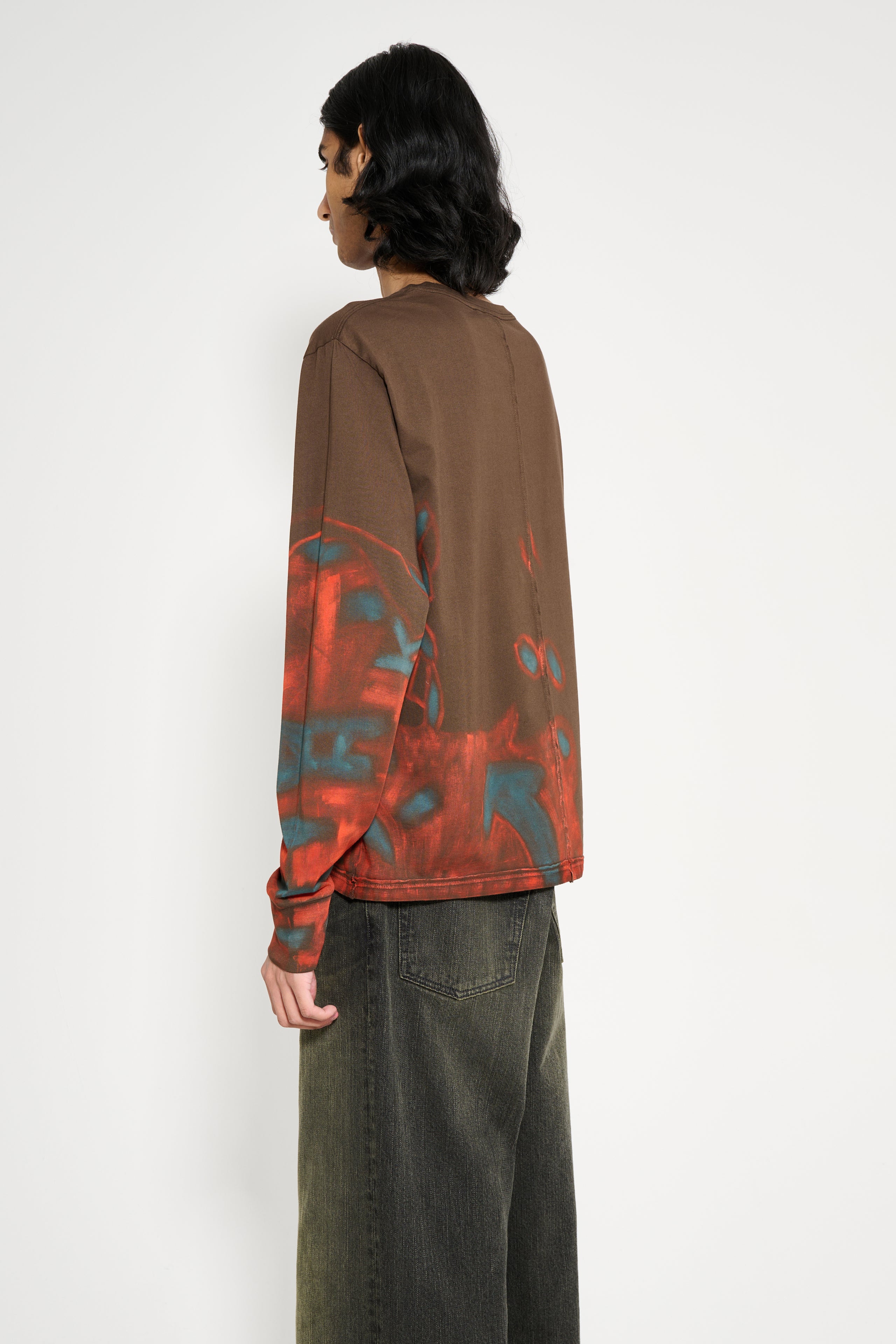 Eckhaus Latta Lapped Long Sleeve Tee Oil