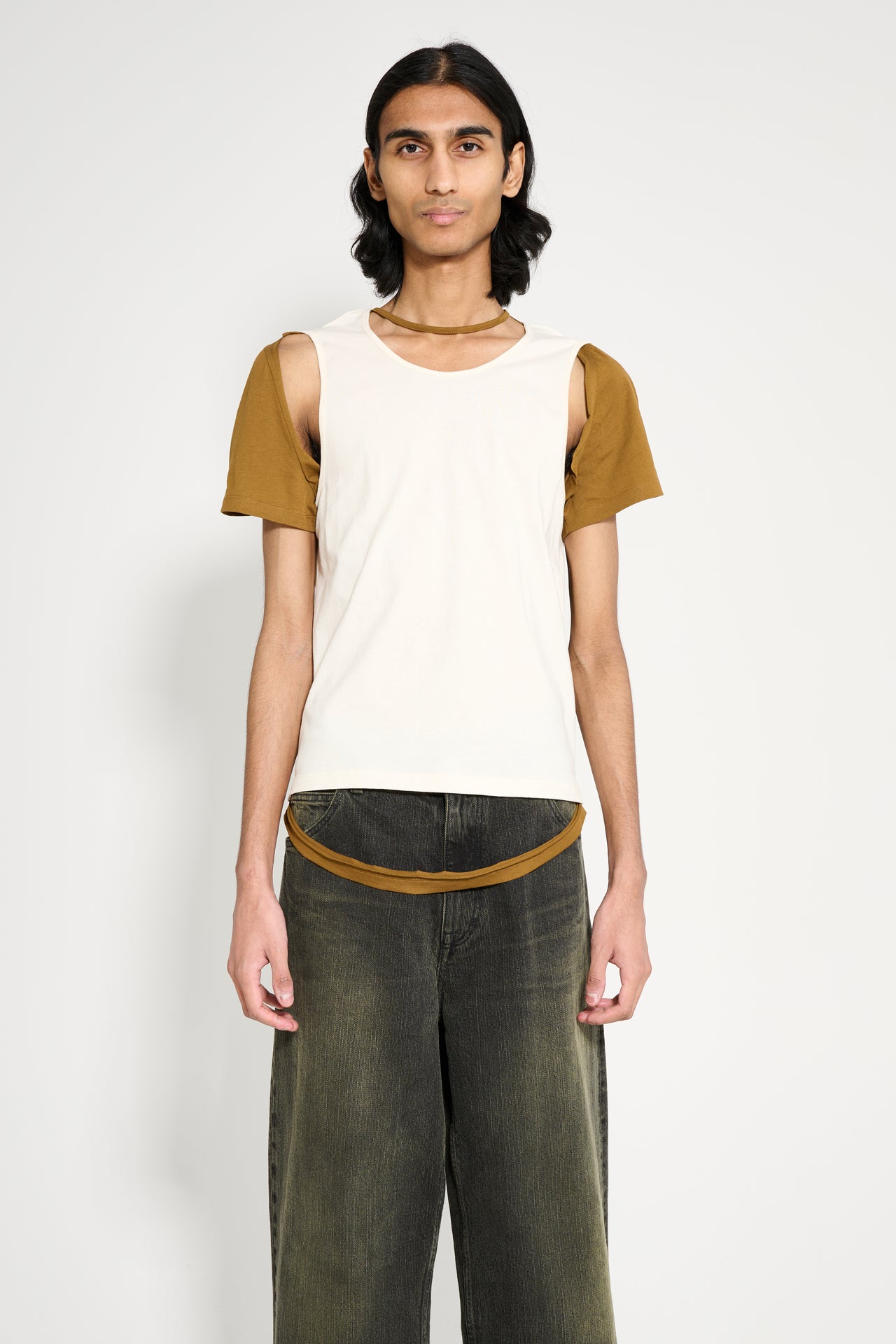 Eckhaus Latta Hugging Tee Coconut