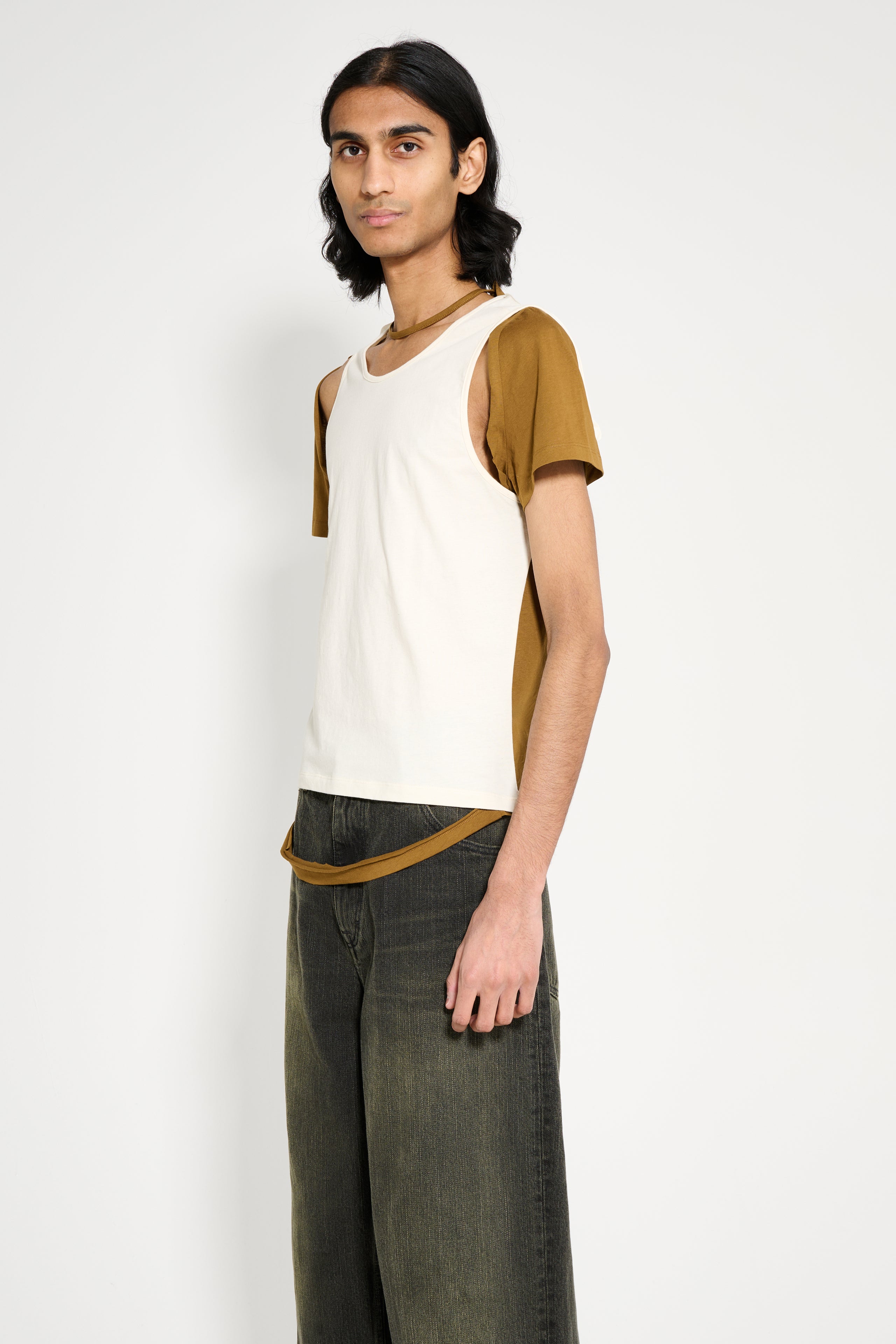 Eckhaus Latta Hugging Tee Coconut