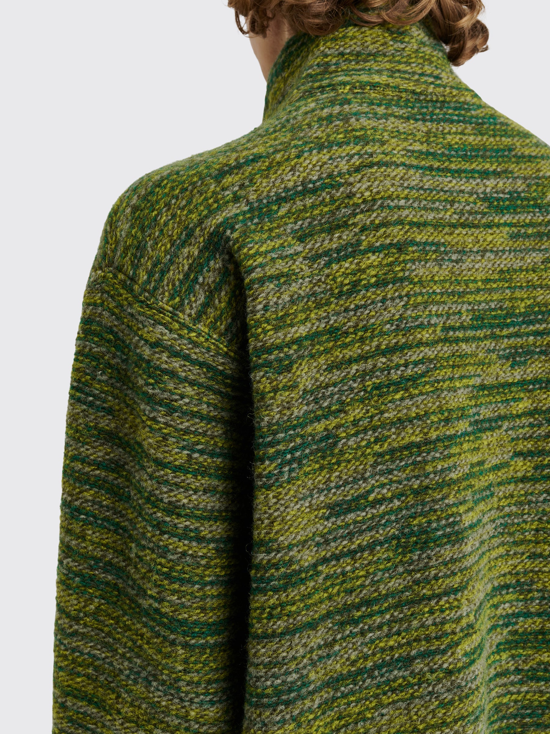 Engineered Garments Zip Mock Neck Knit Sweater Green