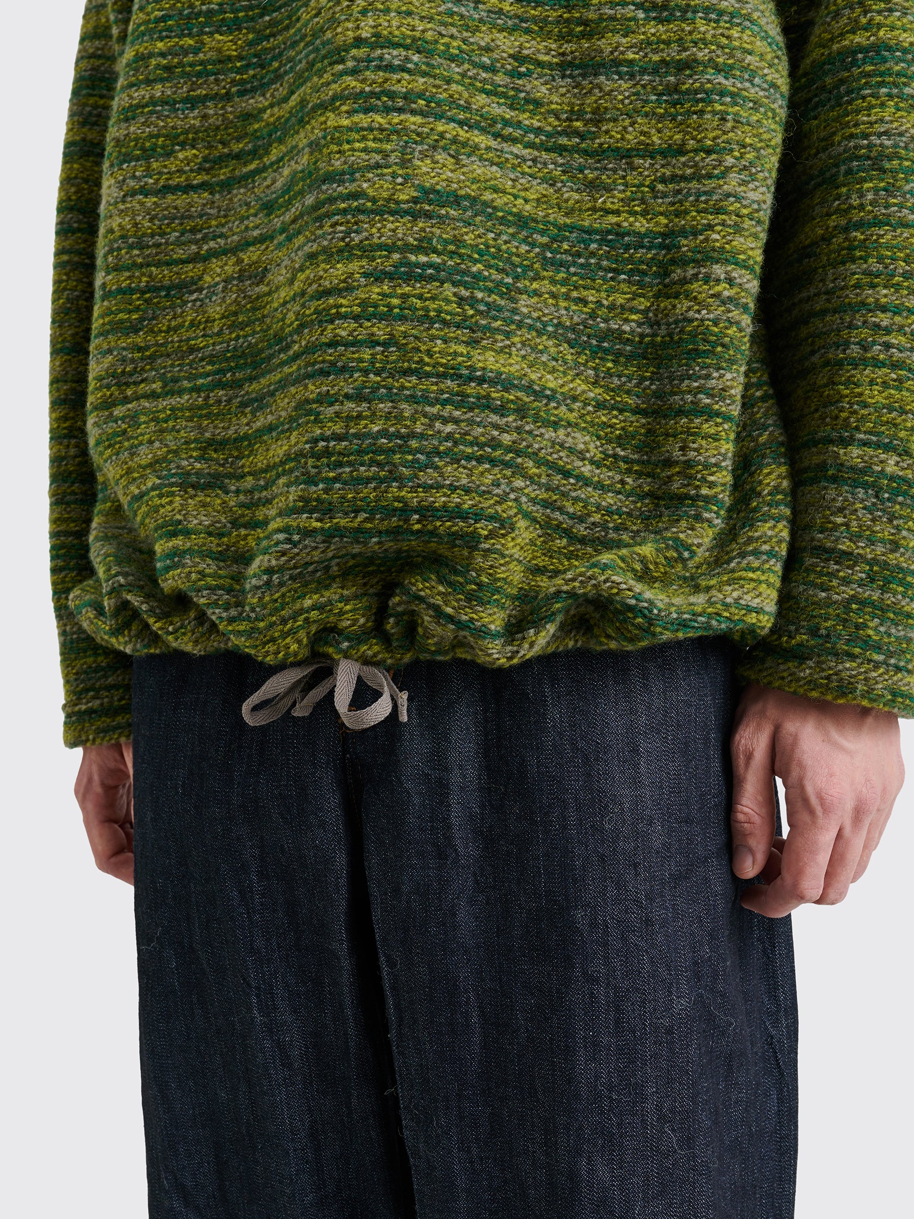 Engineered Garments Zip Mock Neck Knit Sweater Green