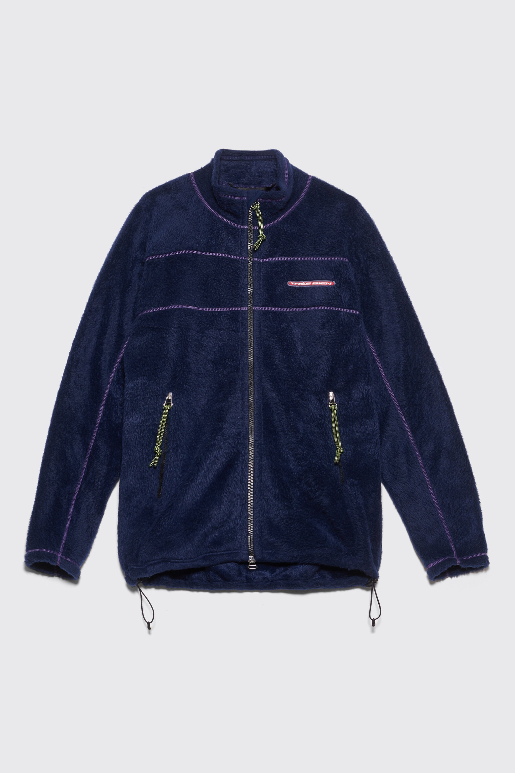 TRÈS BIEN Teddy Fleece Jacket Navy