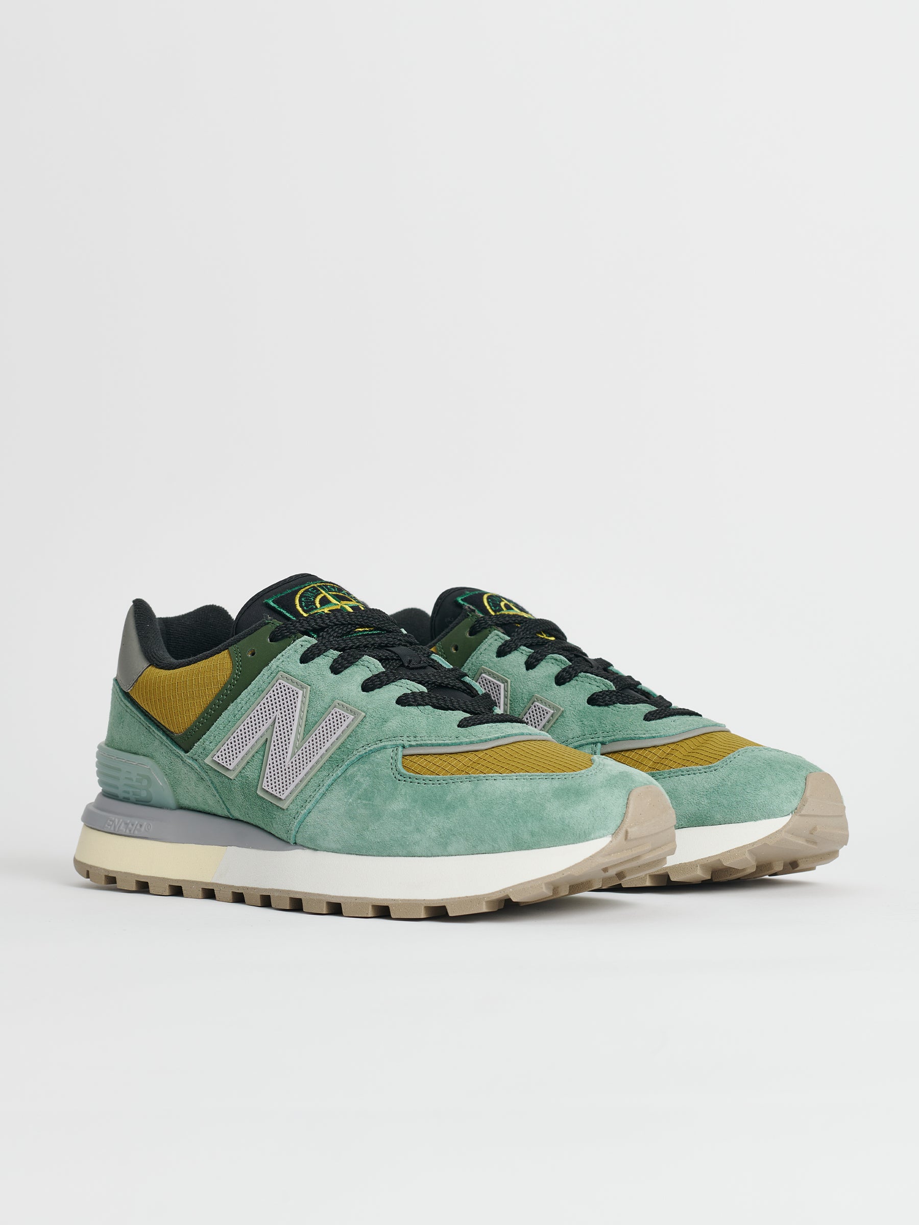 New Balance x Stone Island 574v1 Light Green / Mustard Gold