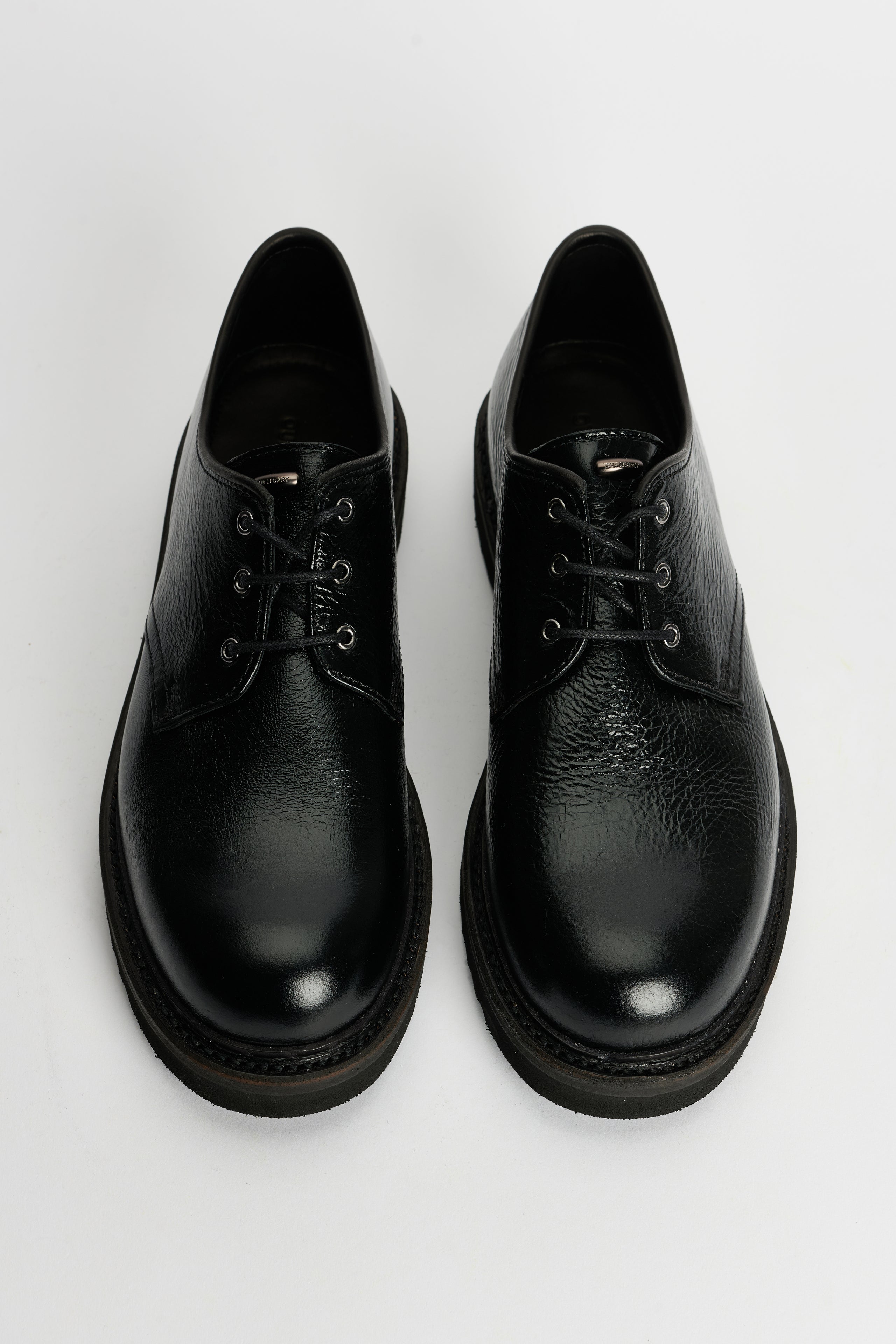 Our Legacy Trampler Shoes Cracked Patent Leather Black