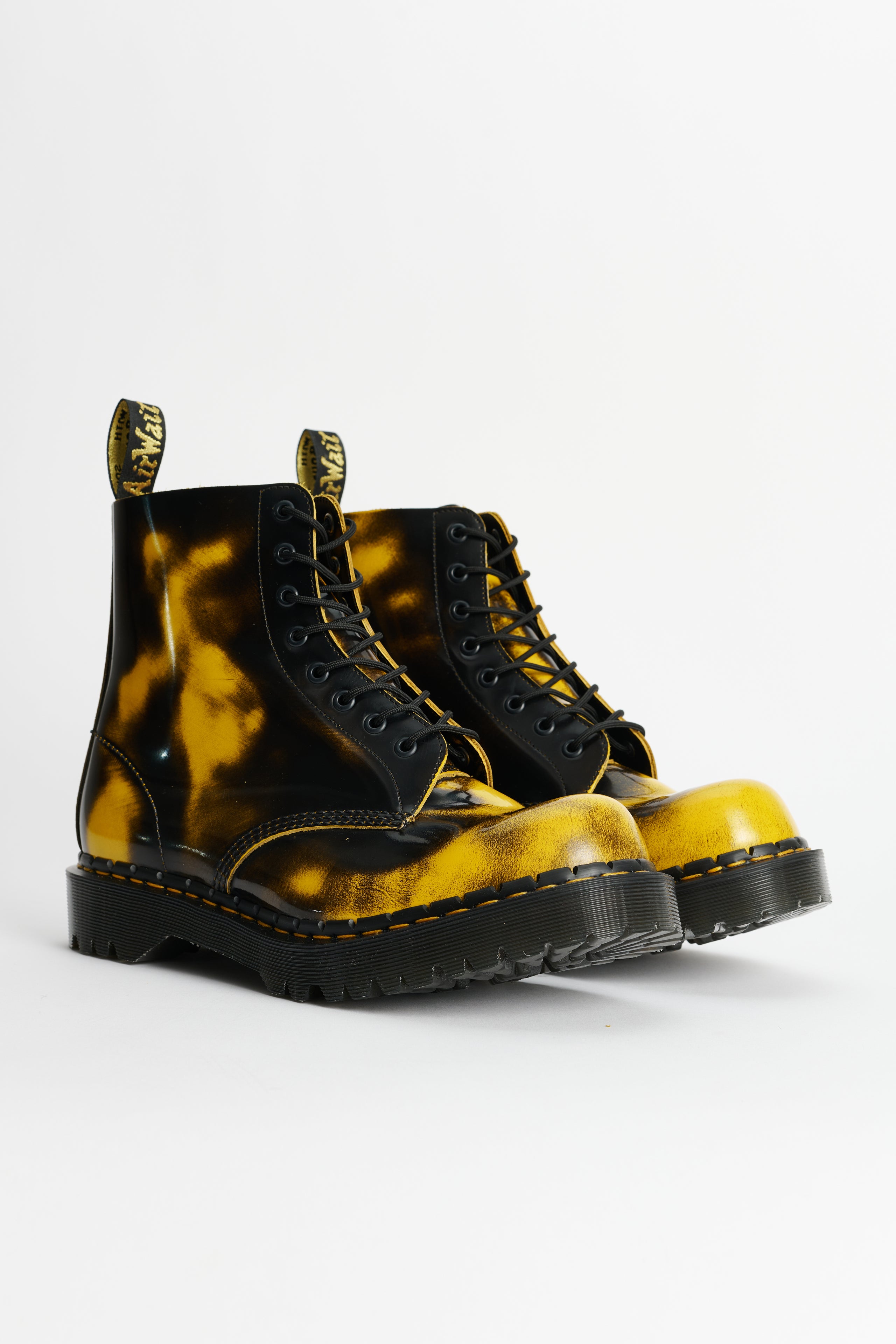 Dr Martens 1460 Rub Off Lux Black / Dms Yellow