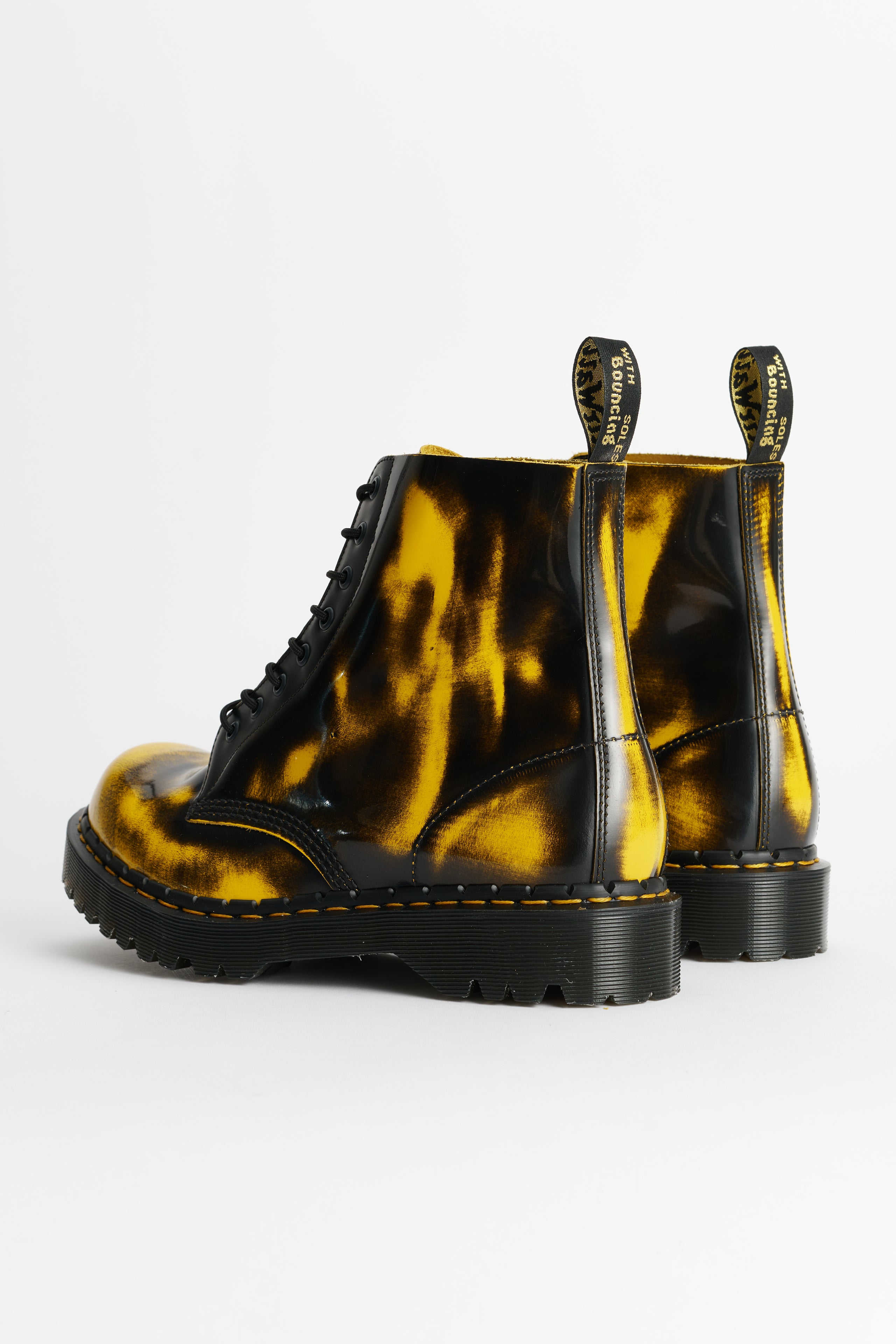 Dr Martens 1460 Rub Off Lux Black / Dms Yellow