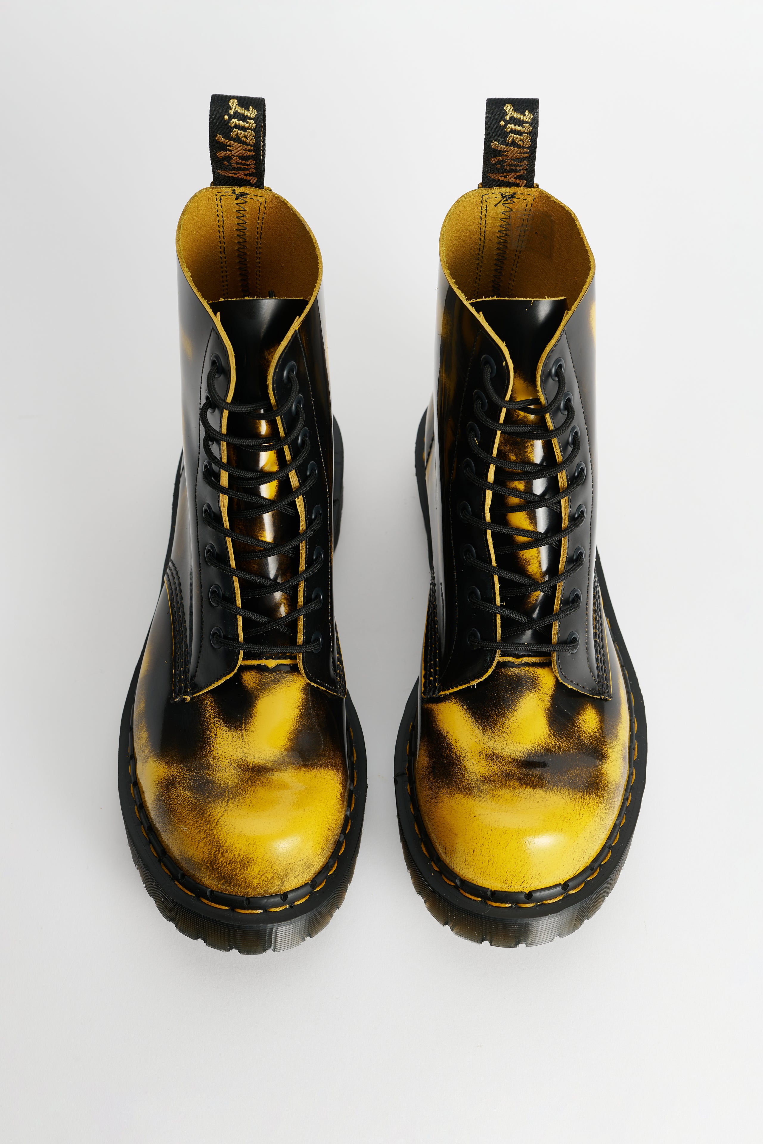 Dr Martens 1460 Rub Off Lux Black / Dms Yellow