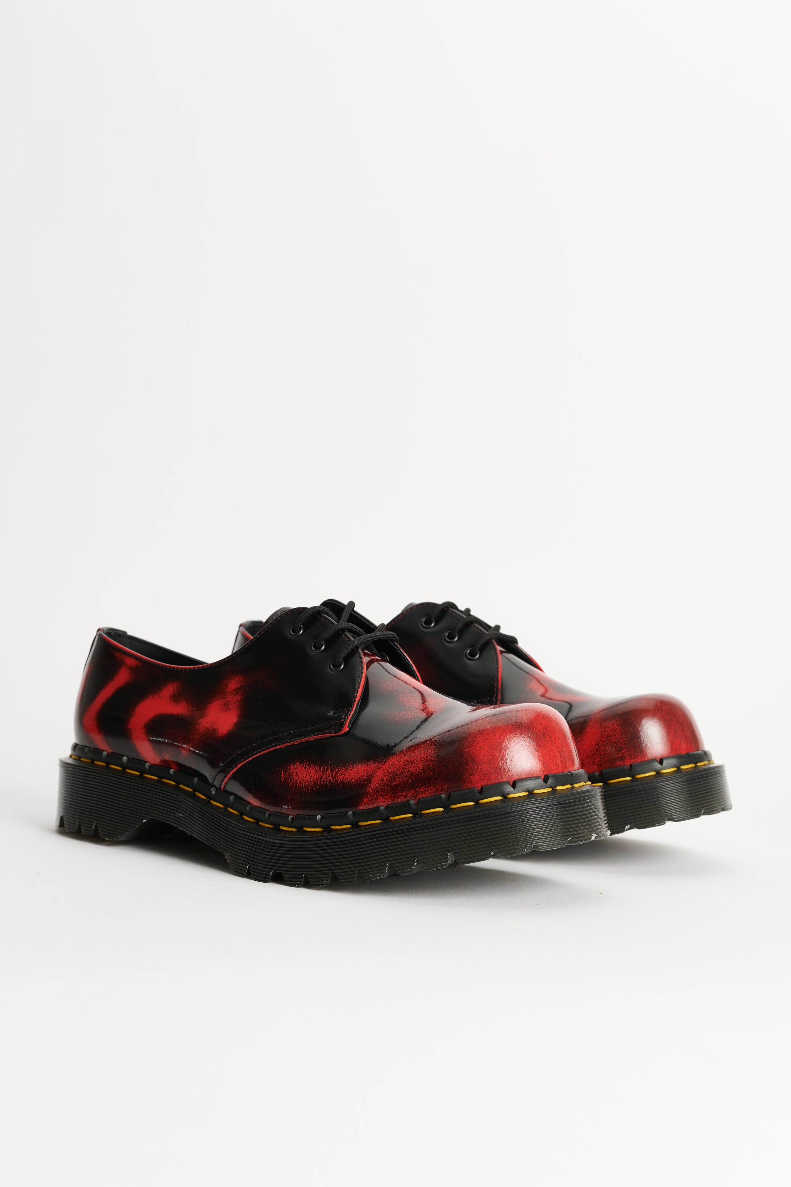 Dr Martens 1461 Rub Off Lux Black / Dms Red