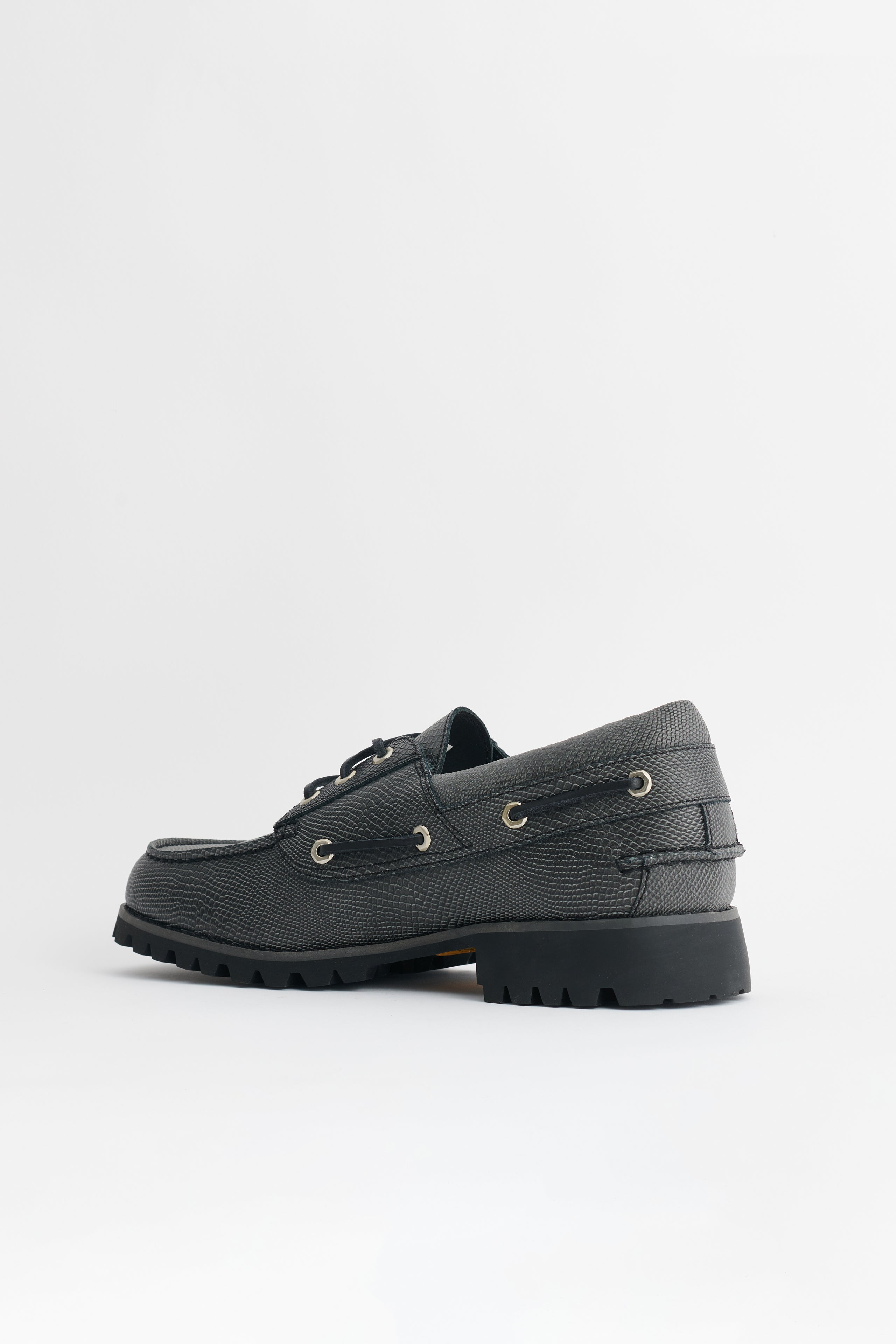 Timberland Vibram Boat Shoe Black Leather