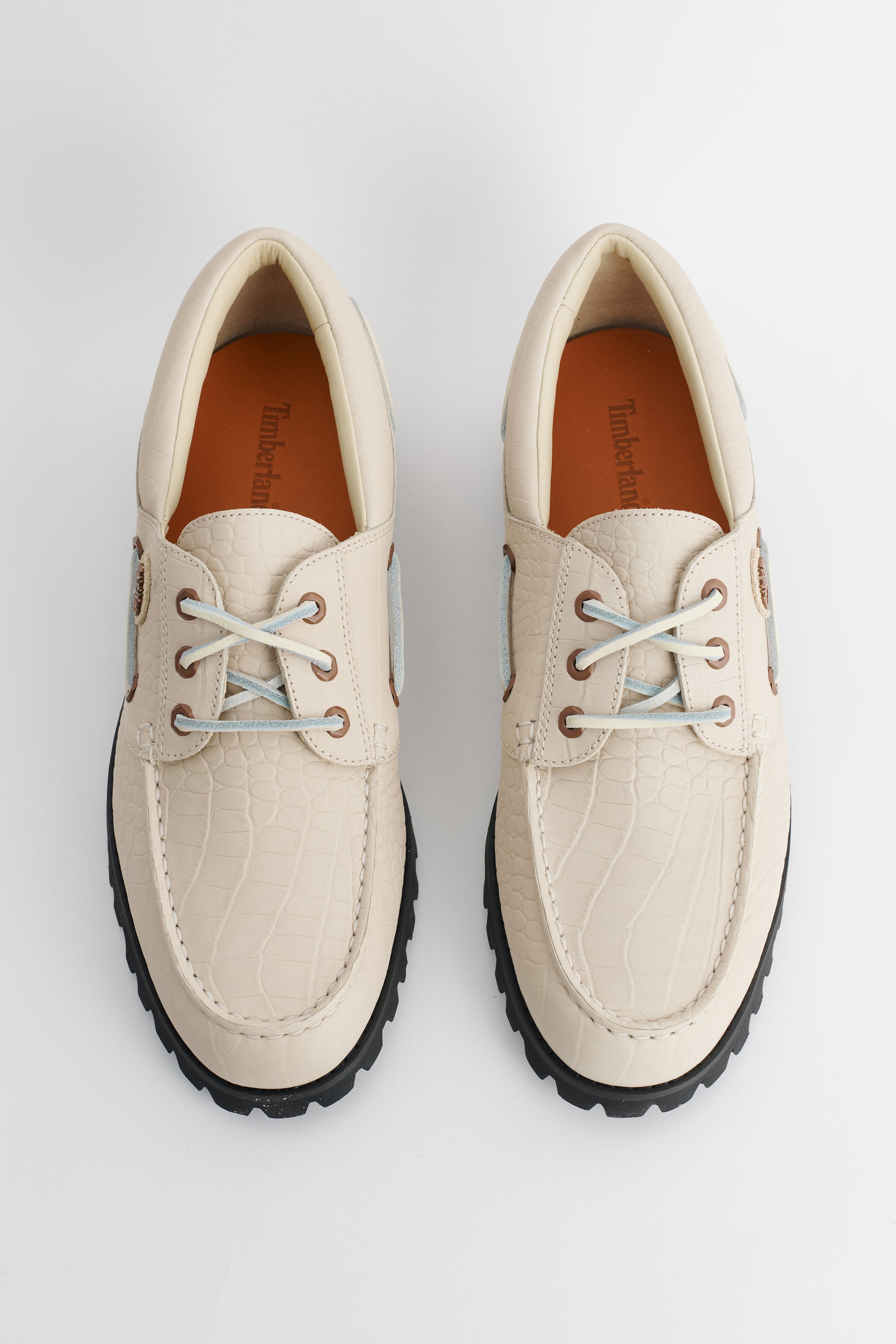 Timberland Vibram Boat Shoe Light Beige Full Grain