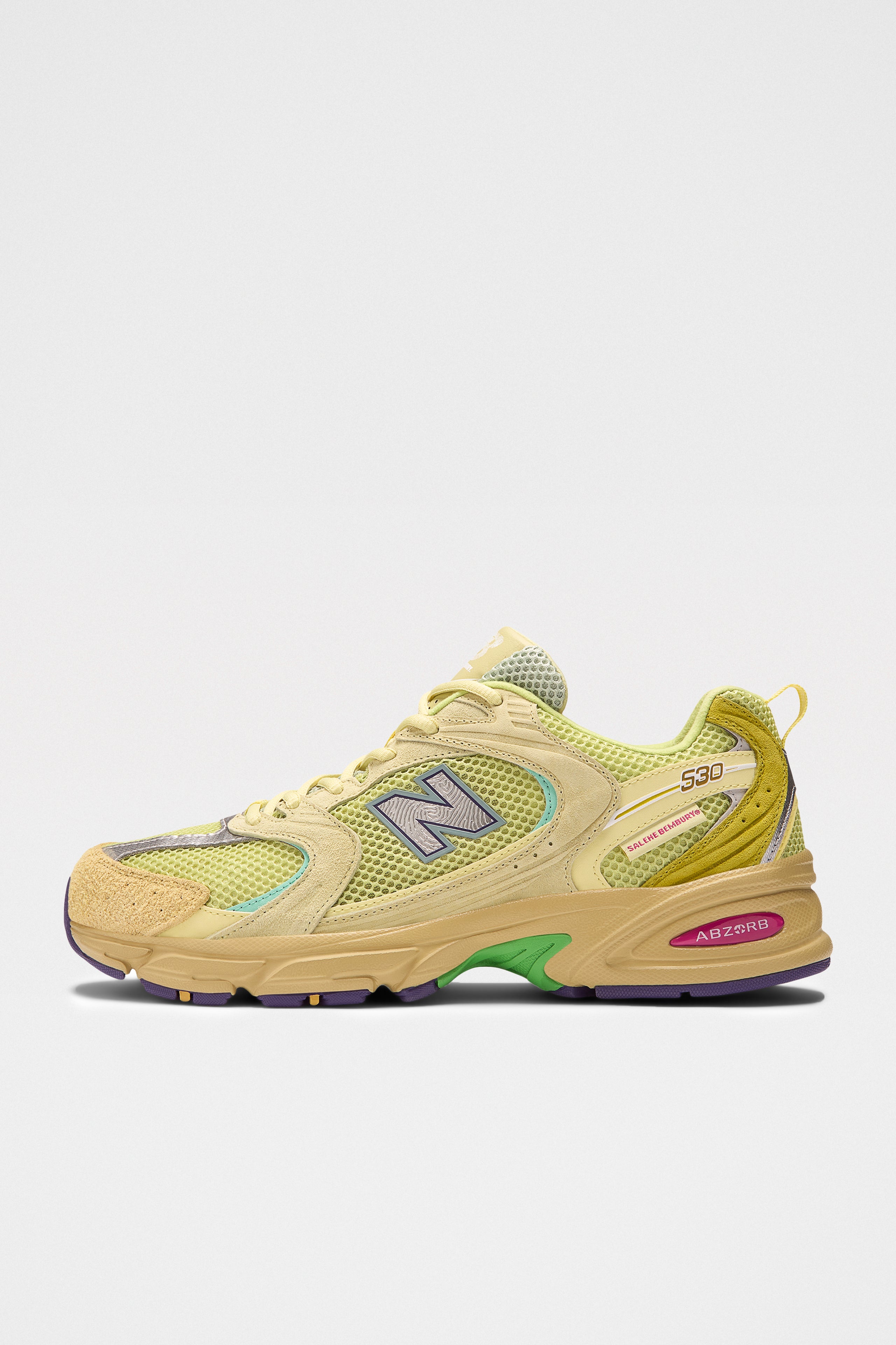 New Balance x Salehe Bembury 530 Dusty Yellow / Celery Green