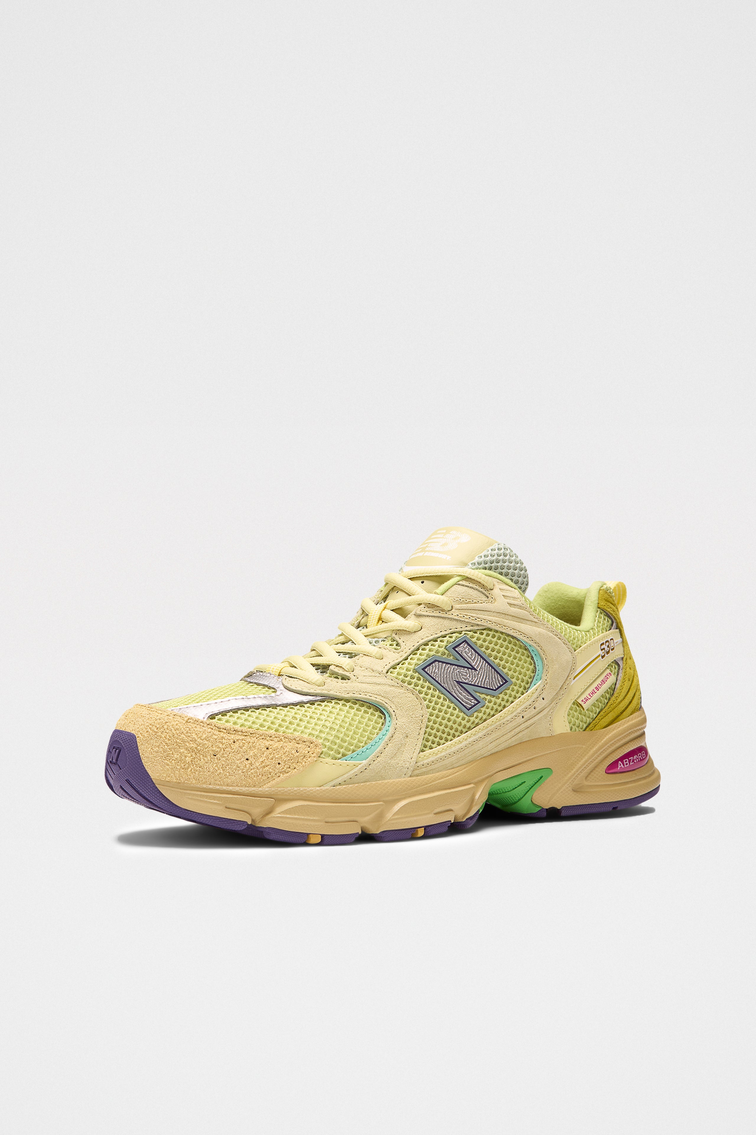 New Balance x Salehe Bembury 530 Dusty Yellow / Celery Green