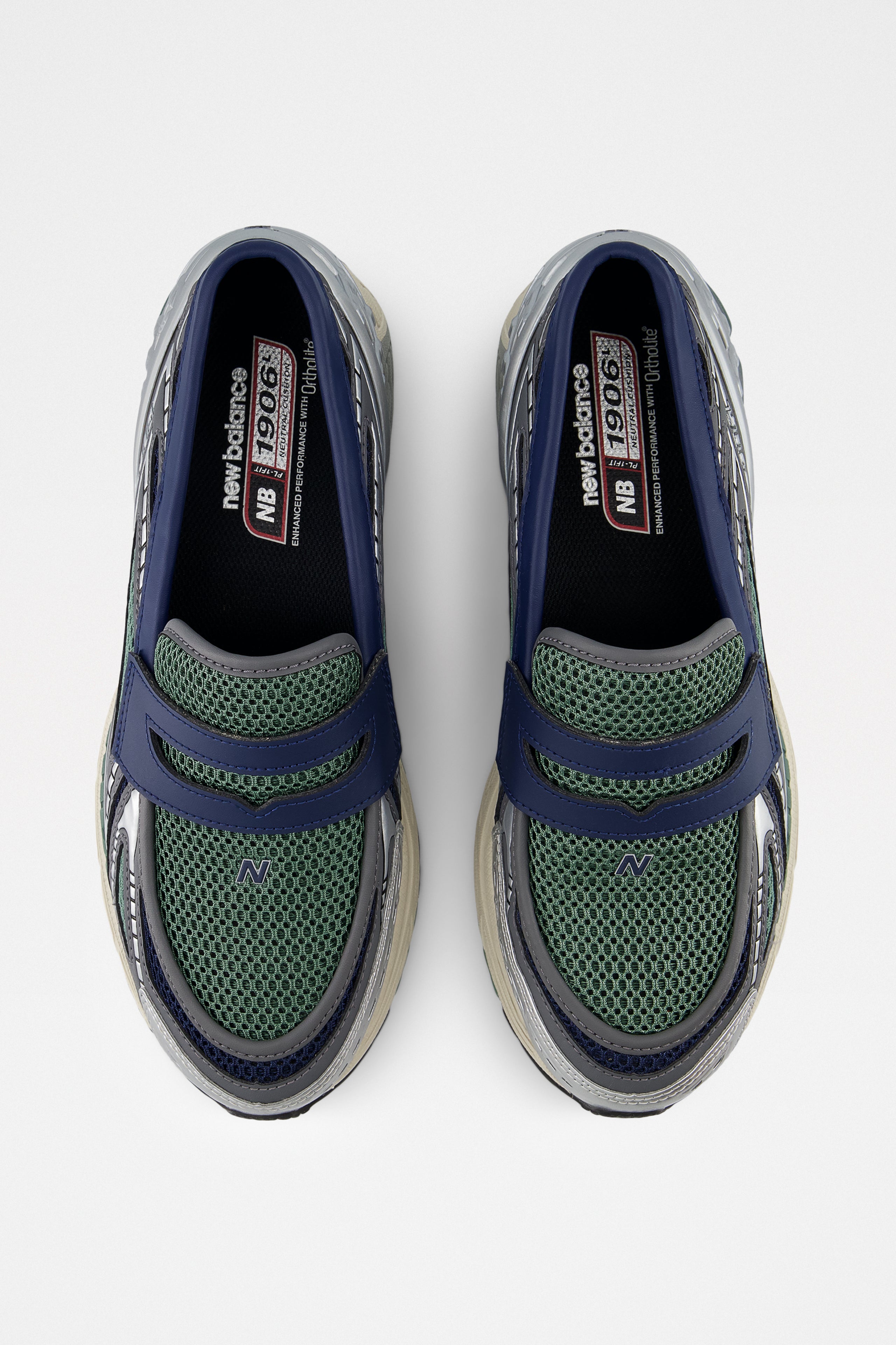 New Balance 1906 Loafer Silver Metallic / NB Navy