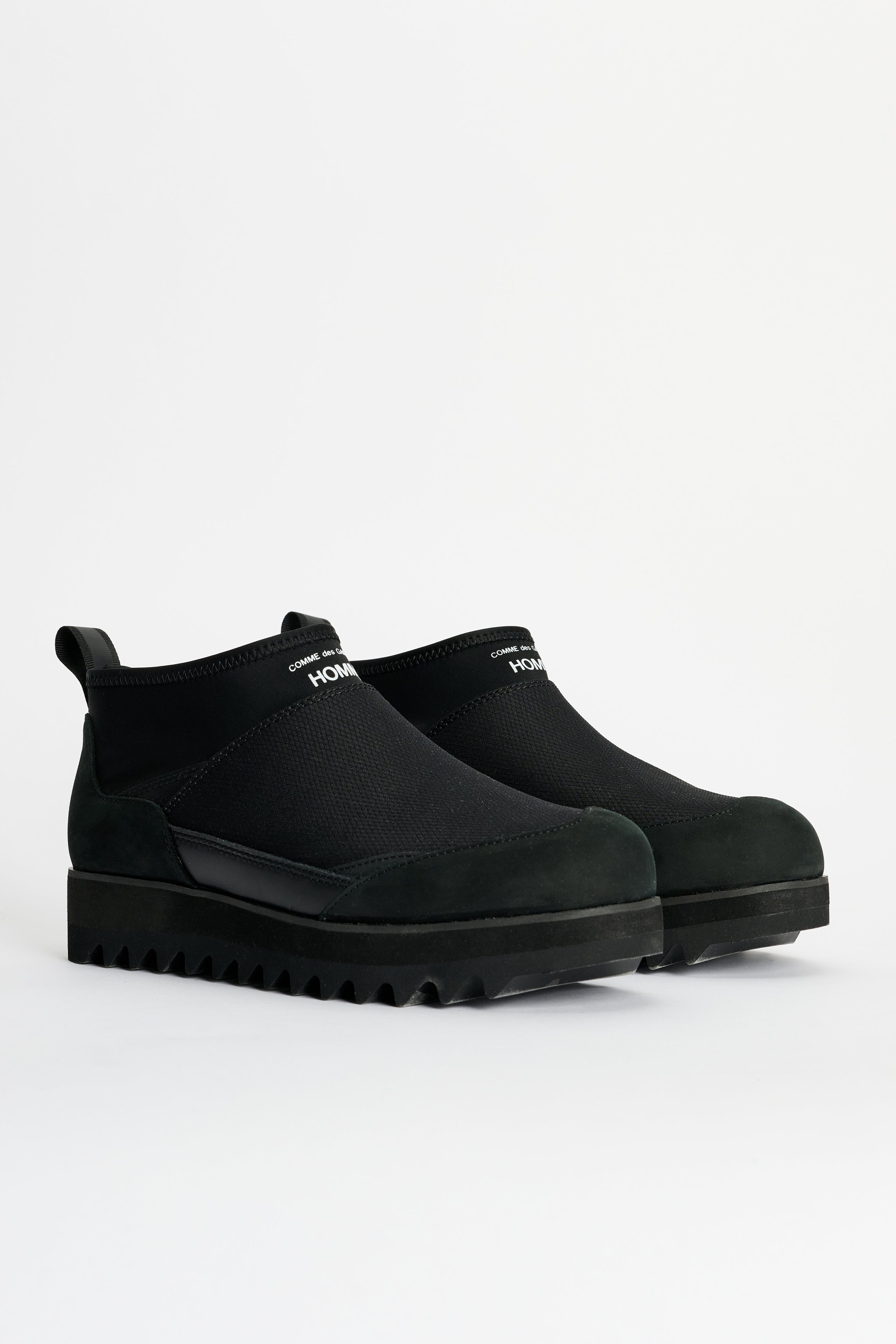 Comme des Garçons Homme Ripstop x Leather Boot Black