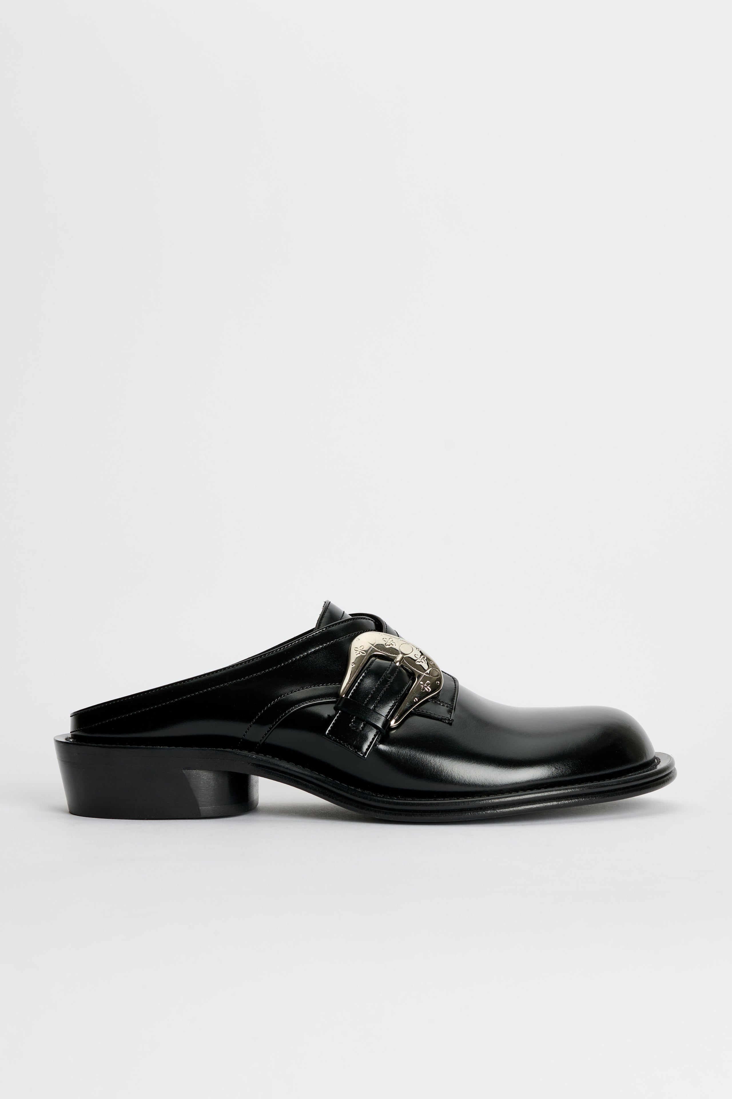 Namacheko Monkstrap Mule Silver Black