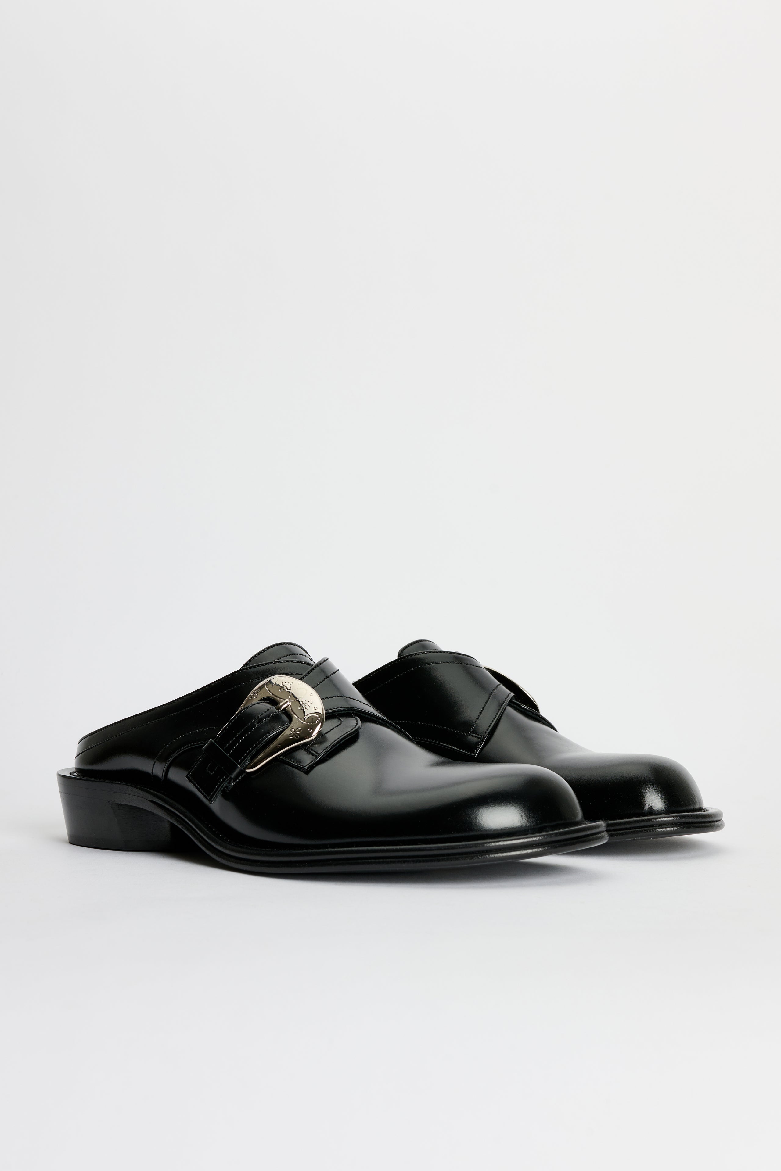 Namacheko Monkstrap Mule Silver Black