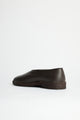 Lemaire Piped Crepe Slippers Dark Brown
