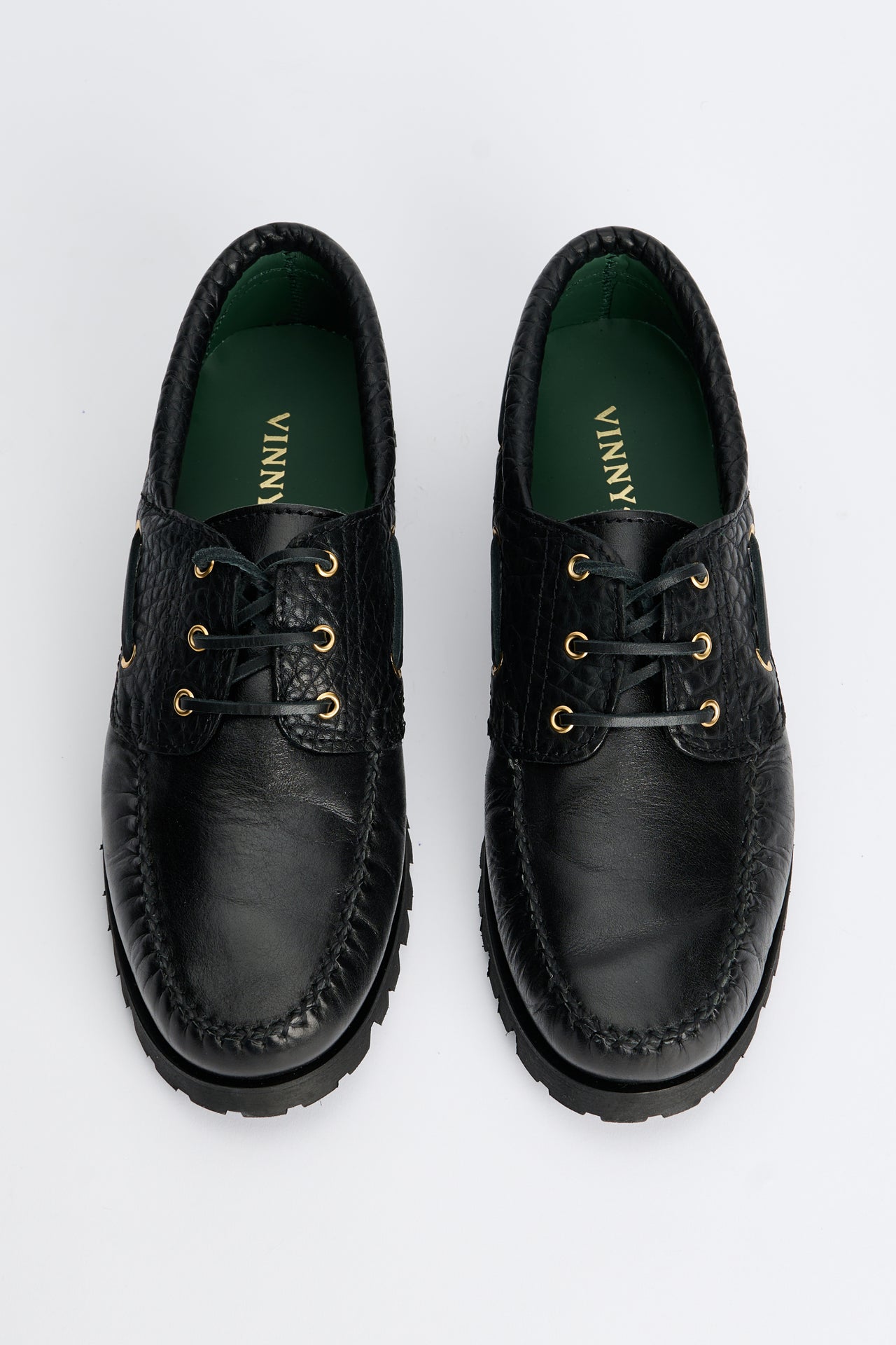 VINNY’s Aztec Boat Shoe Black