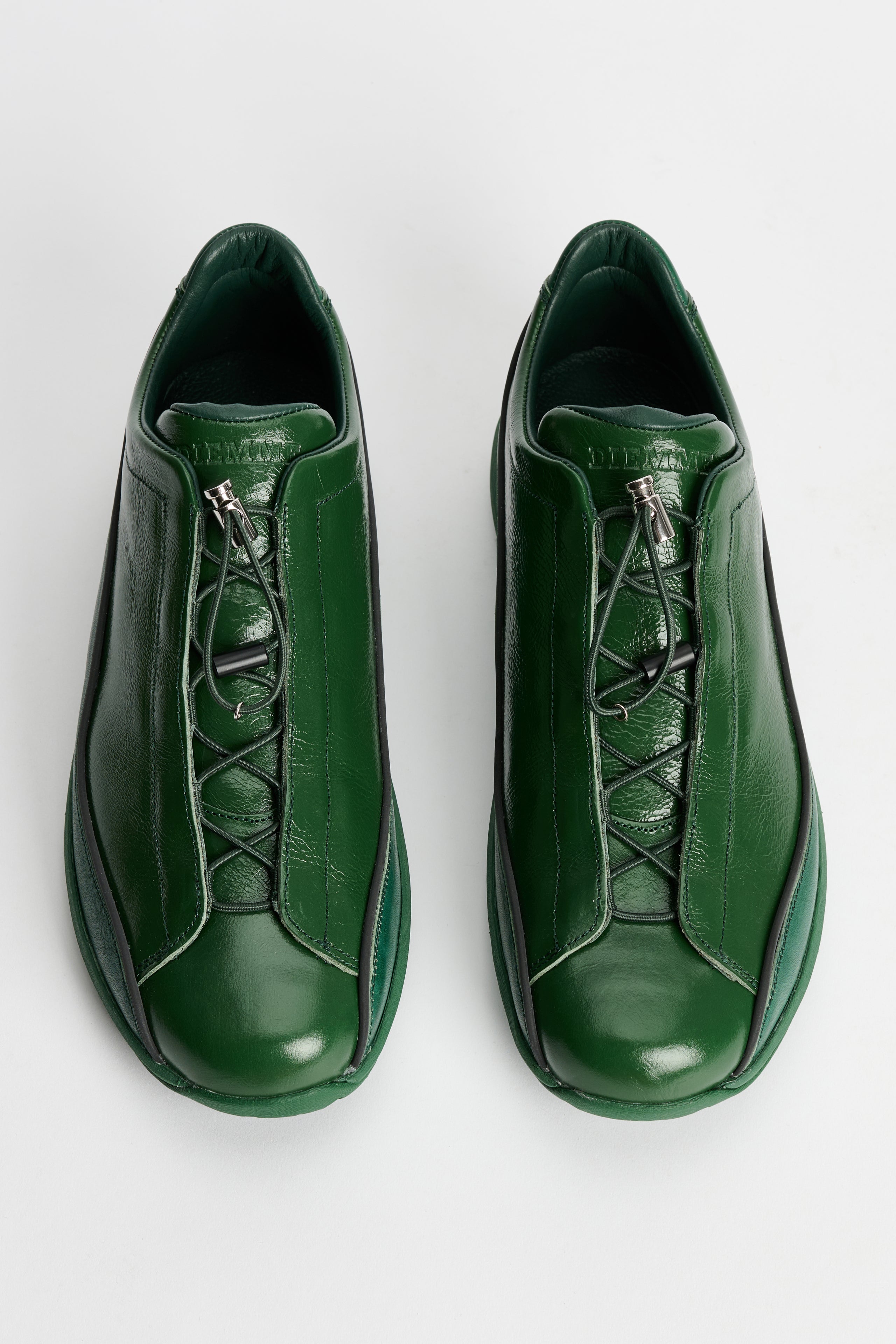 DIEMME Licata Dark Green Crackled Patent Leather