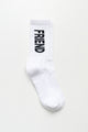 Friend Editions Stretch Monogram Socks Black / White