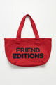 Friend Editions Monogram Carry All Tote Red