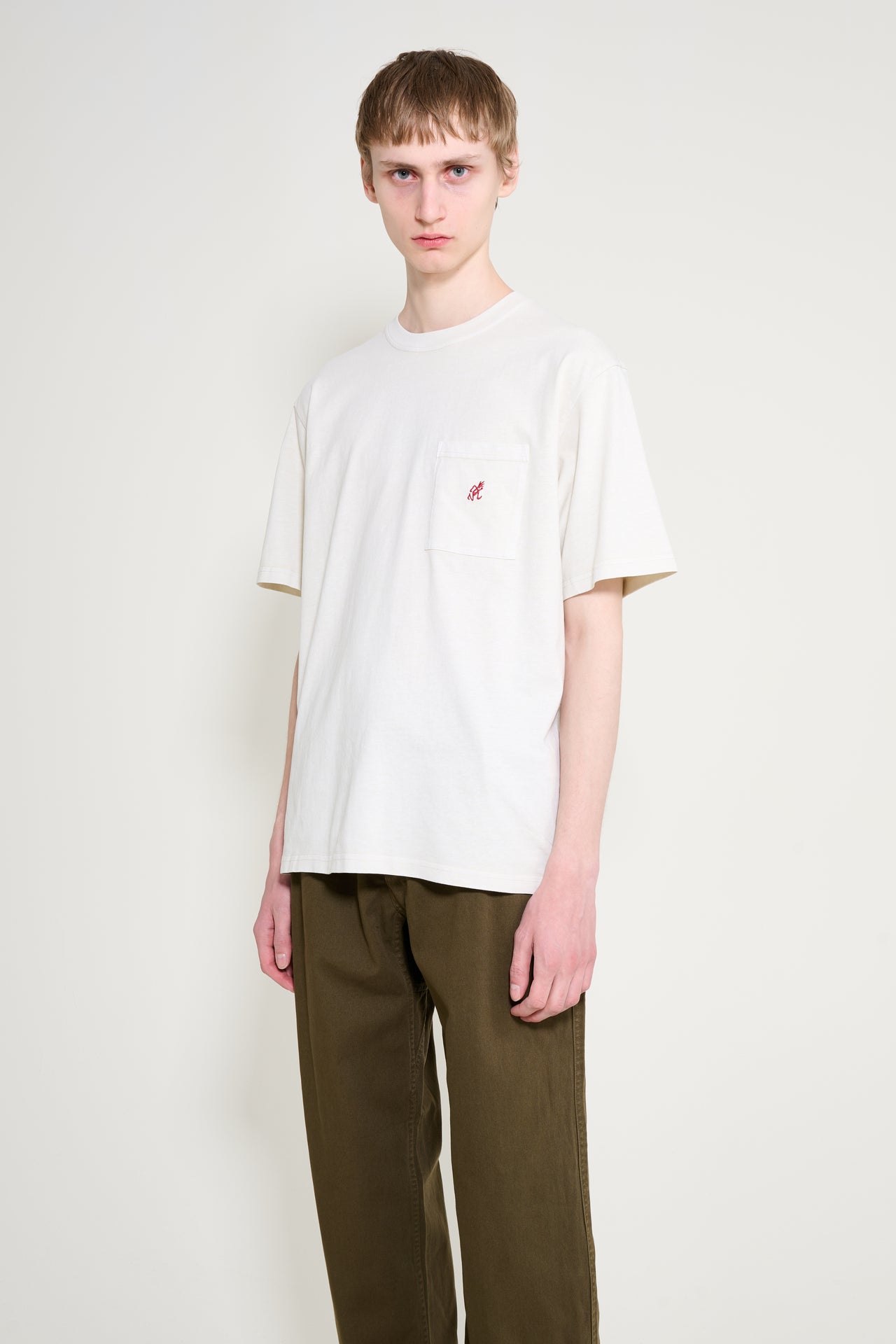 Gramicci One Point Tee Pigment Dyed Natural Pigment