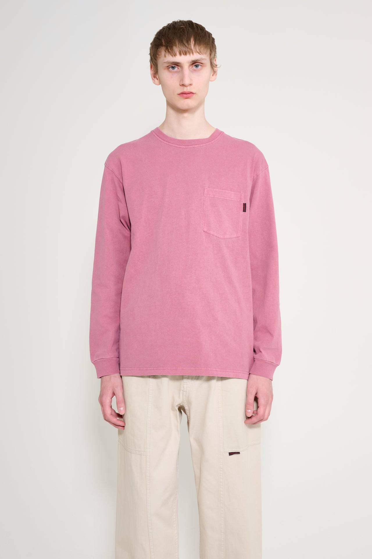 Gramicci L/S Pocket Tee Pigment Dyed Red Pigment