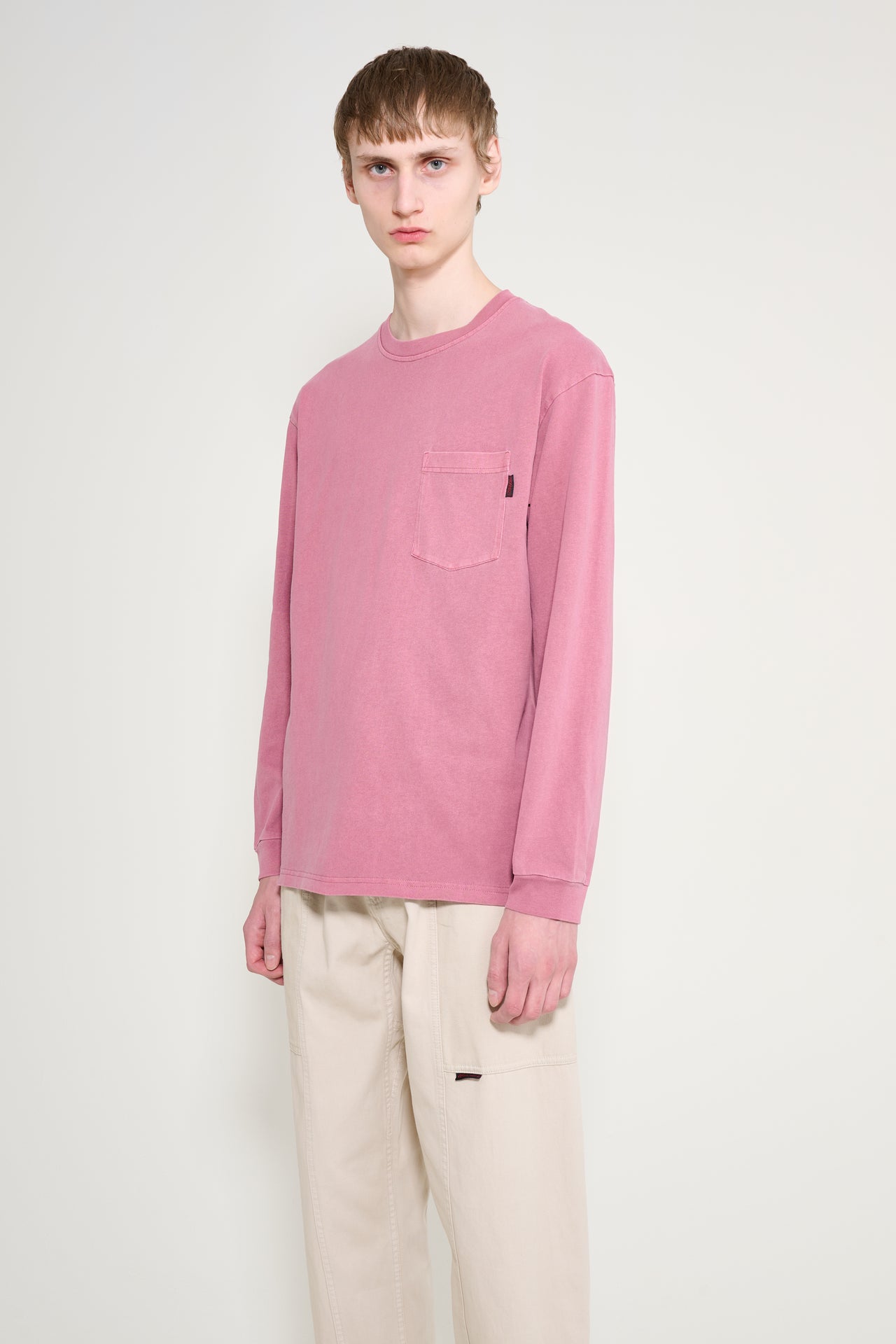 Gramicci L/S Pocket Tee Pigment Dyed Red Pigment