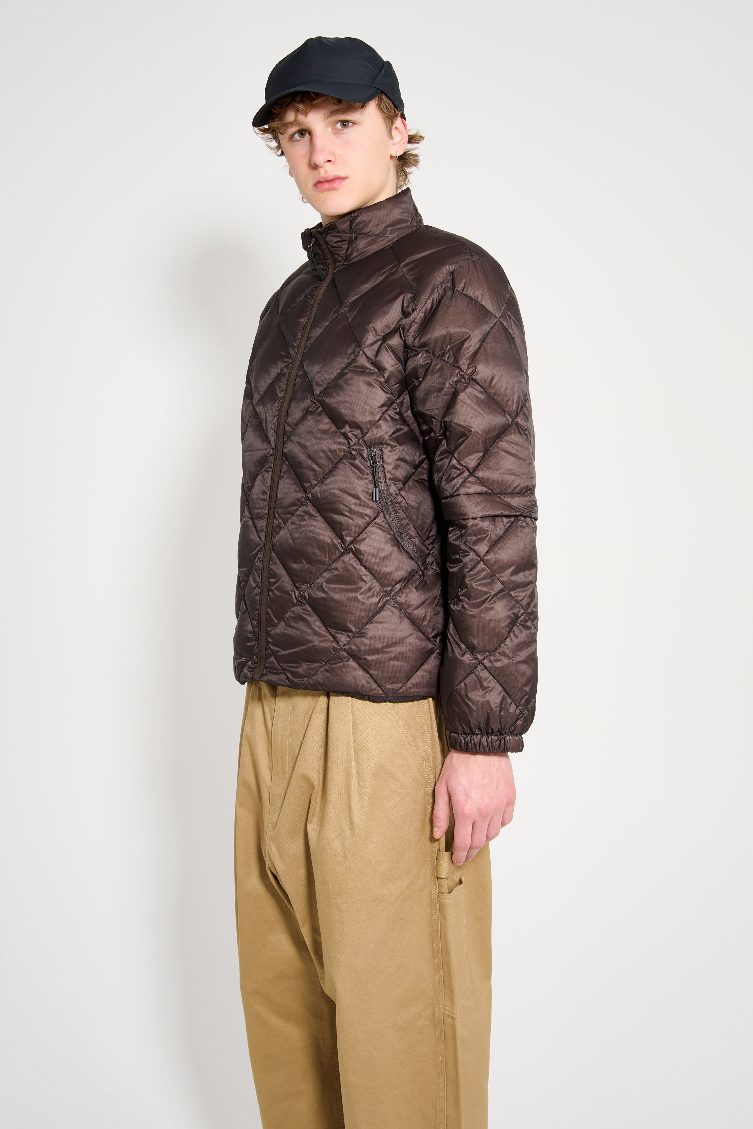 Hiking Patrol Light Down Zip Jacket Dark Brown