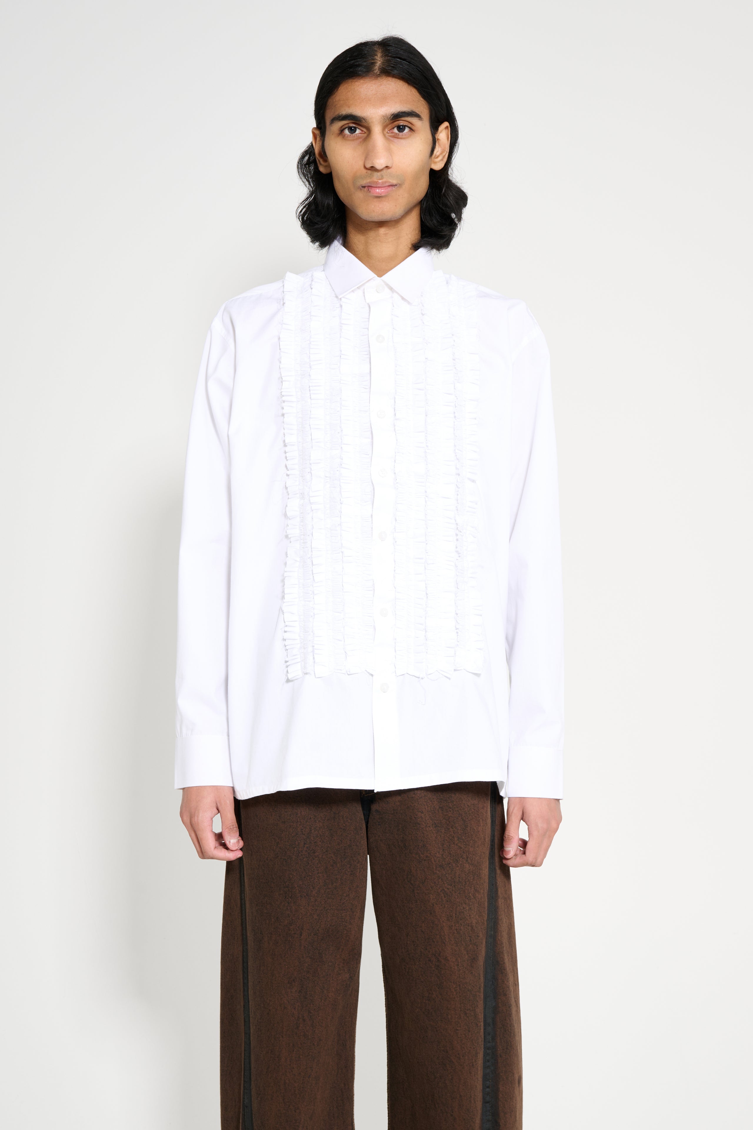 Hodakova Frill Shirt White