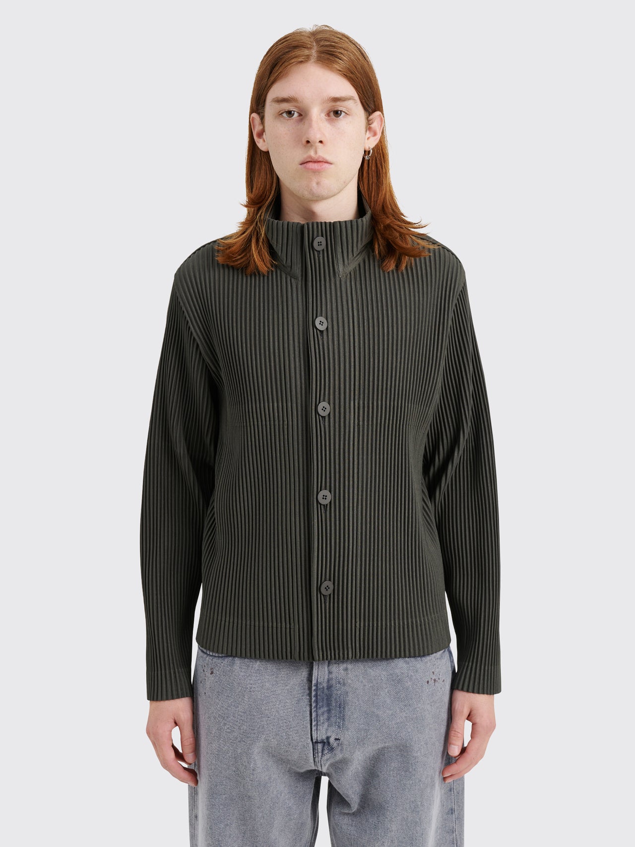 Homme Plissé Issey Miyake Jacket Dark Khaki