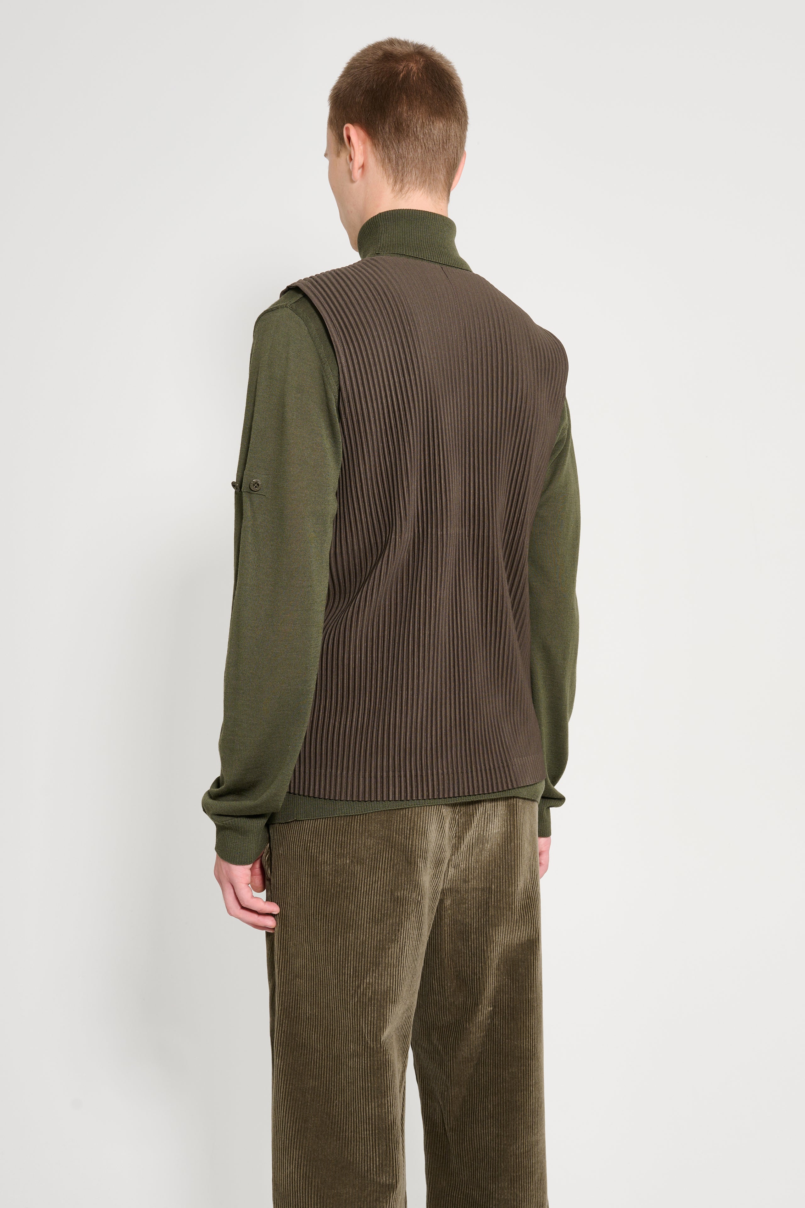 Homme Plissé Issey Miyake Tailored Pleats 1 Vest Dark Khaki