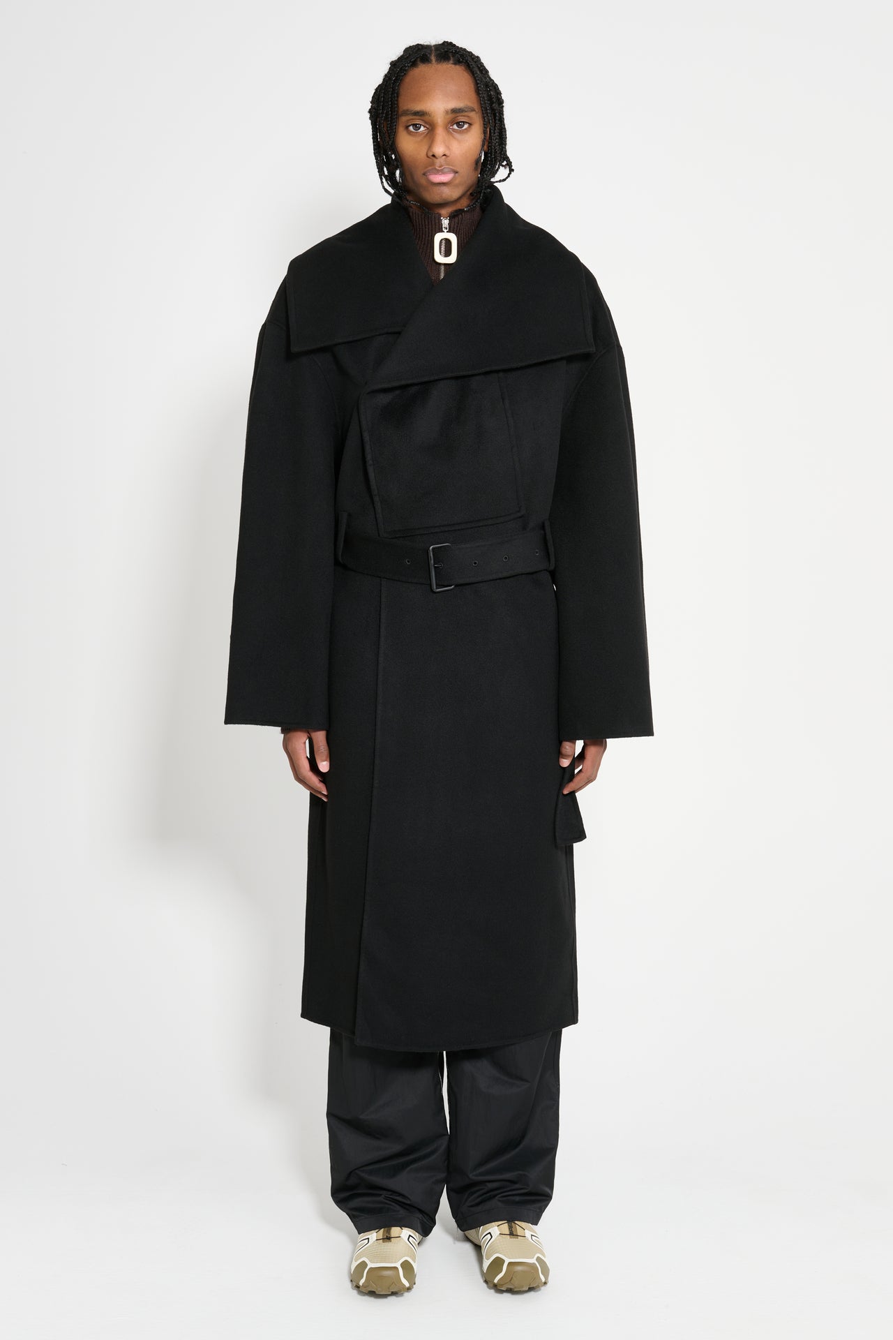 JW Anderson Wrap Coat Black