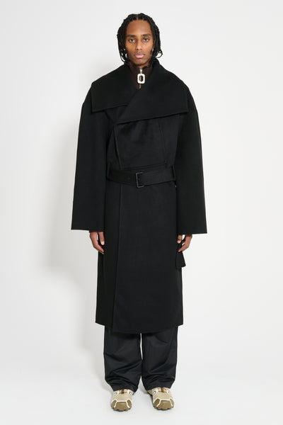 JW Anderson Wrap Coat Black – Très Bien