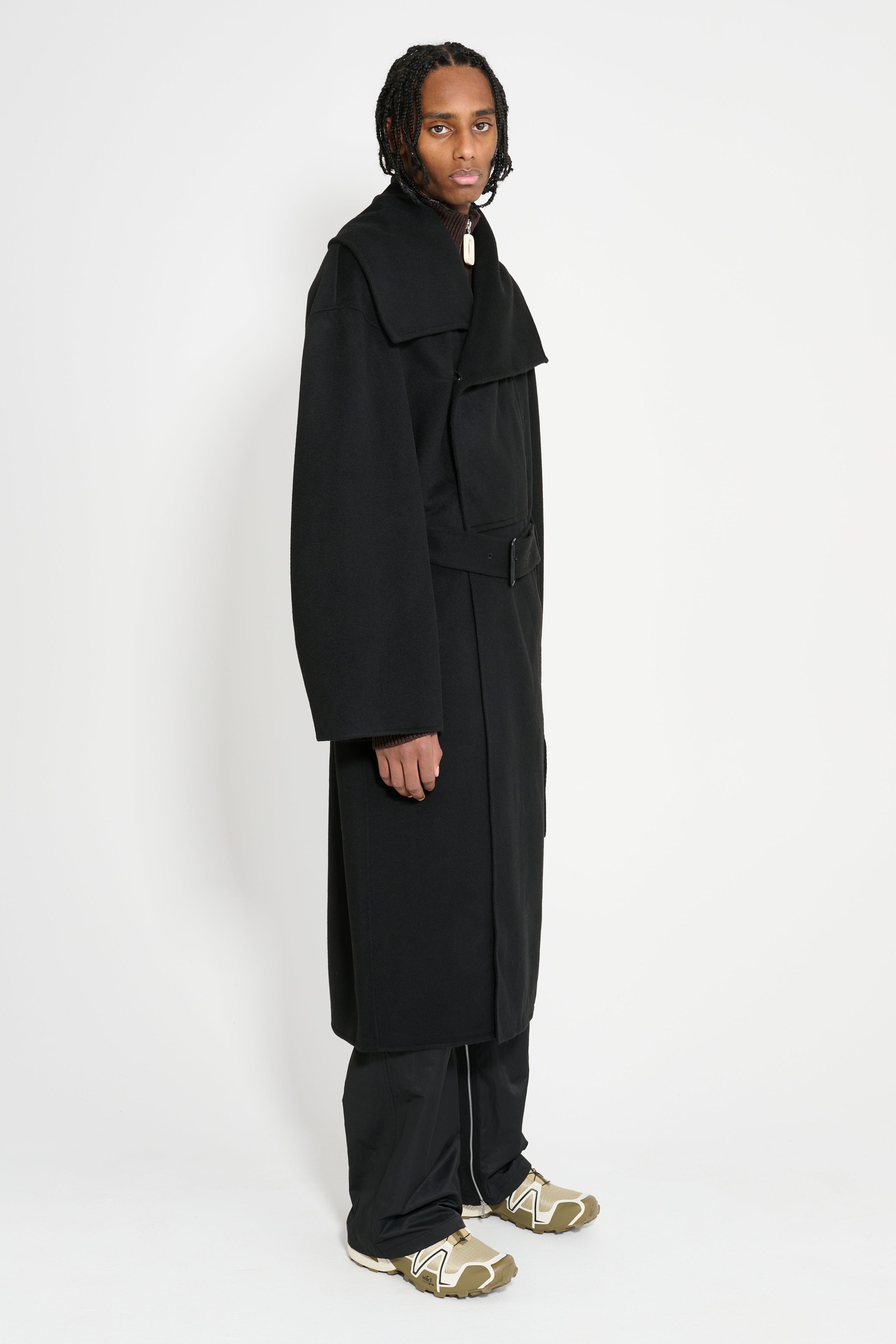 JW Anderson Wrap Coat Black