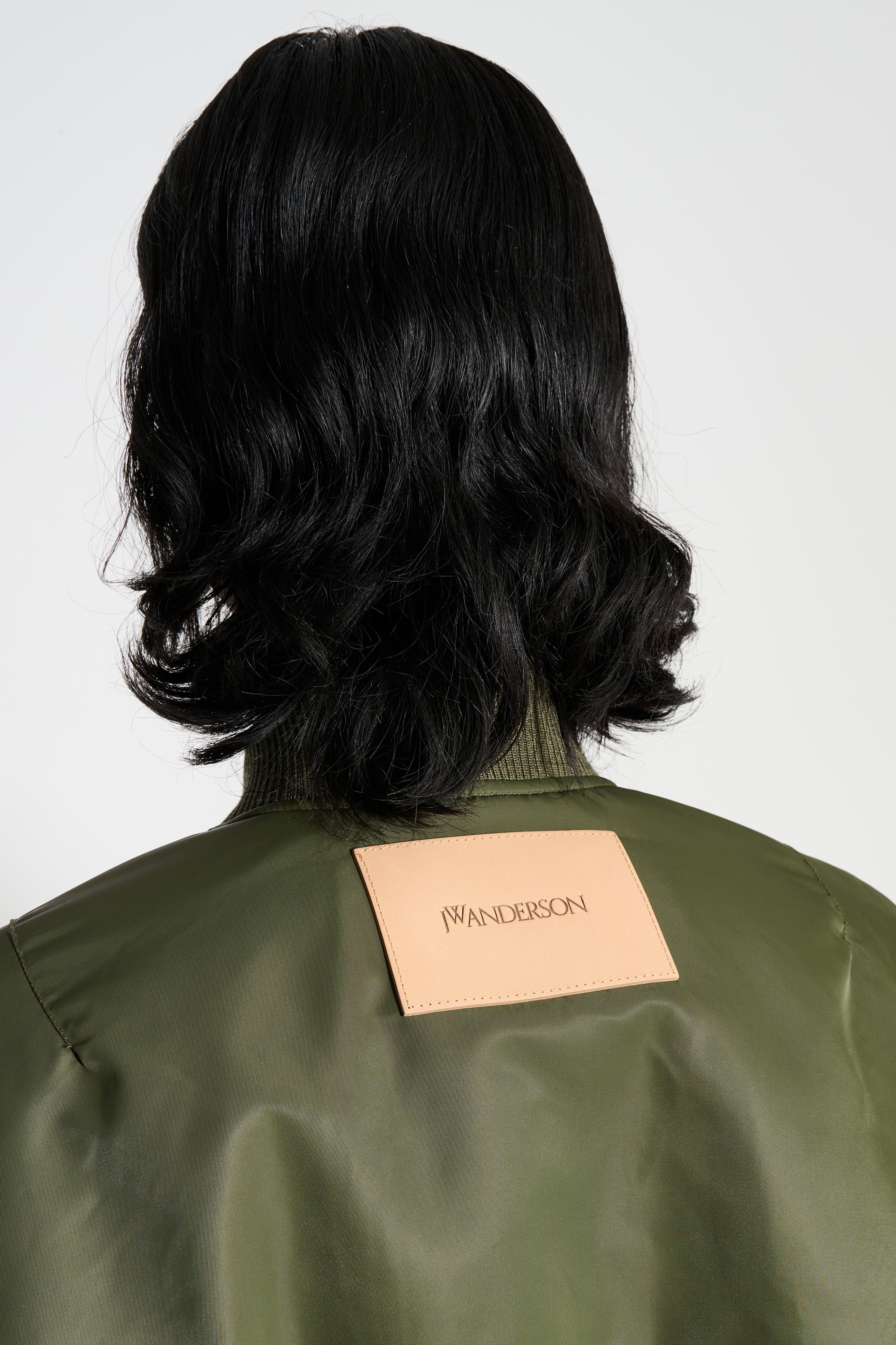 JW Anderson Oversized Curved Hem Bomber Jacket Olive