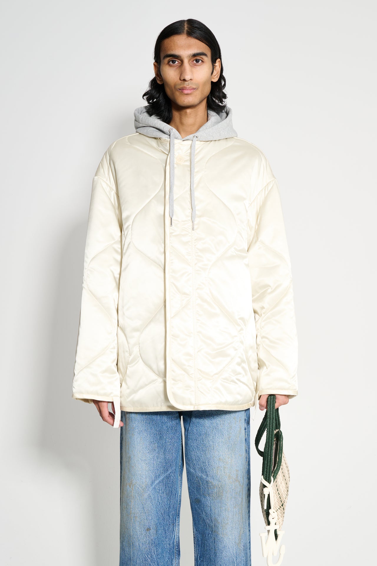 JW Anderson Oversized Quilted Jacket Ivory