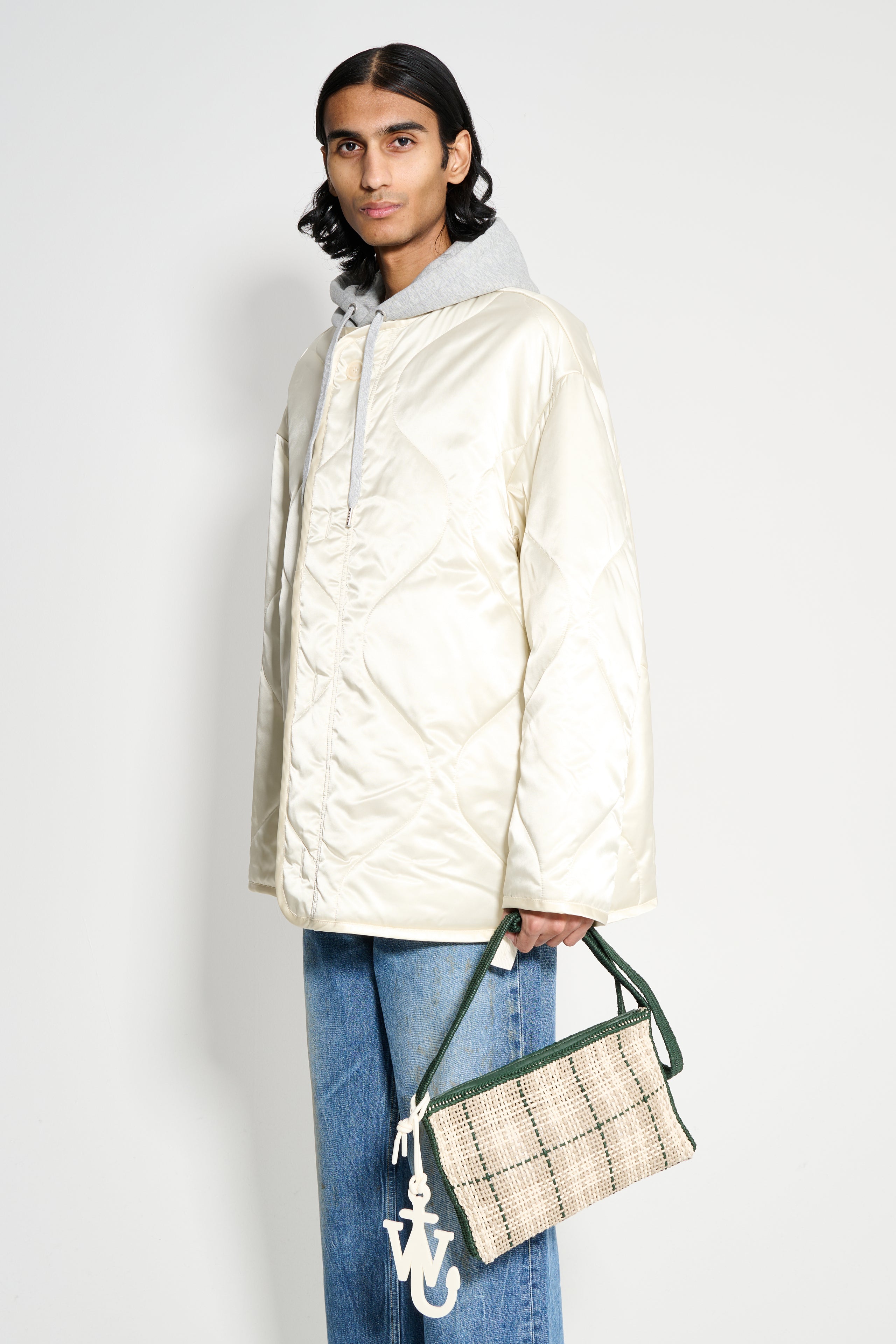 JW Anderson Oversized Quilted Jacket Ivory