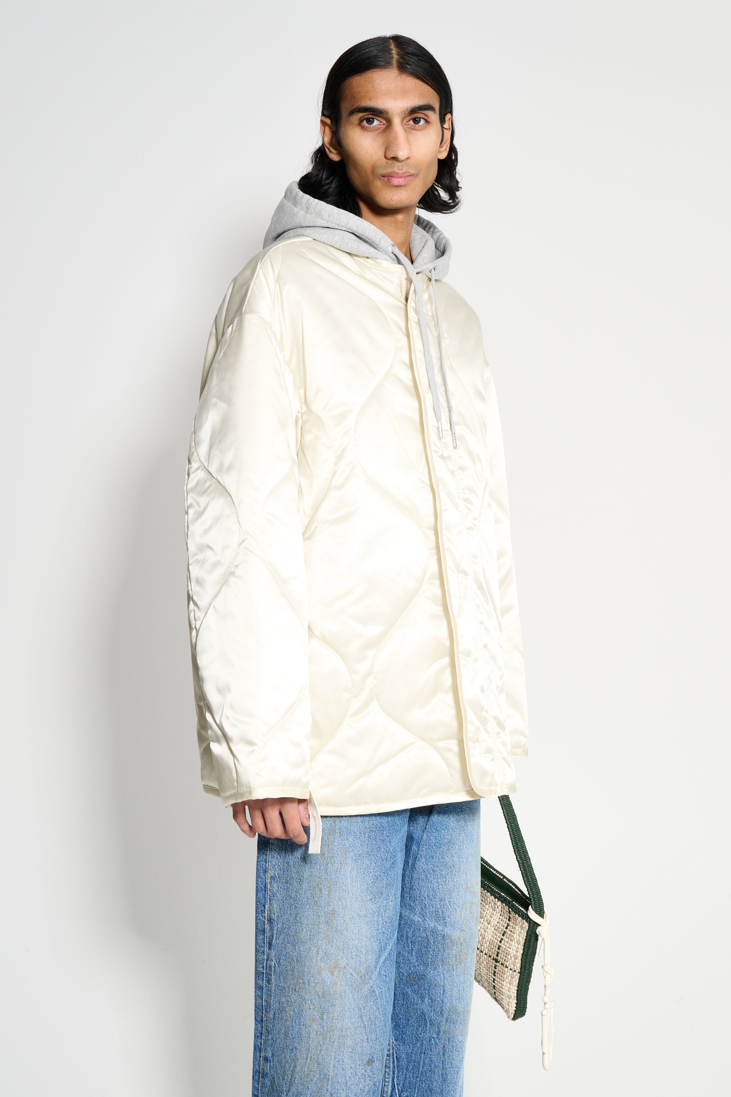 JW Anderson Oversized Quilted Jacket Ivory