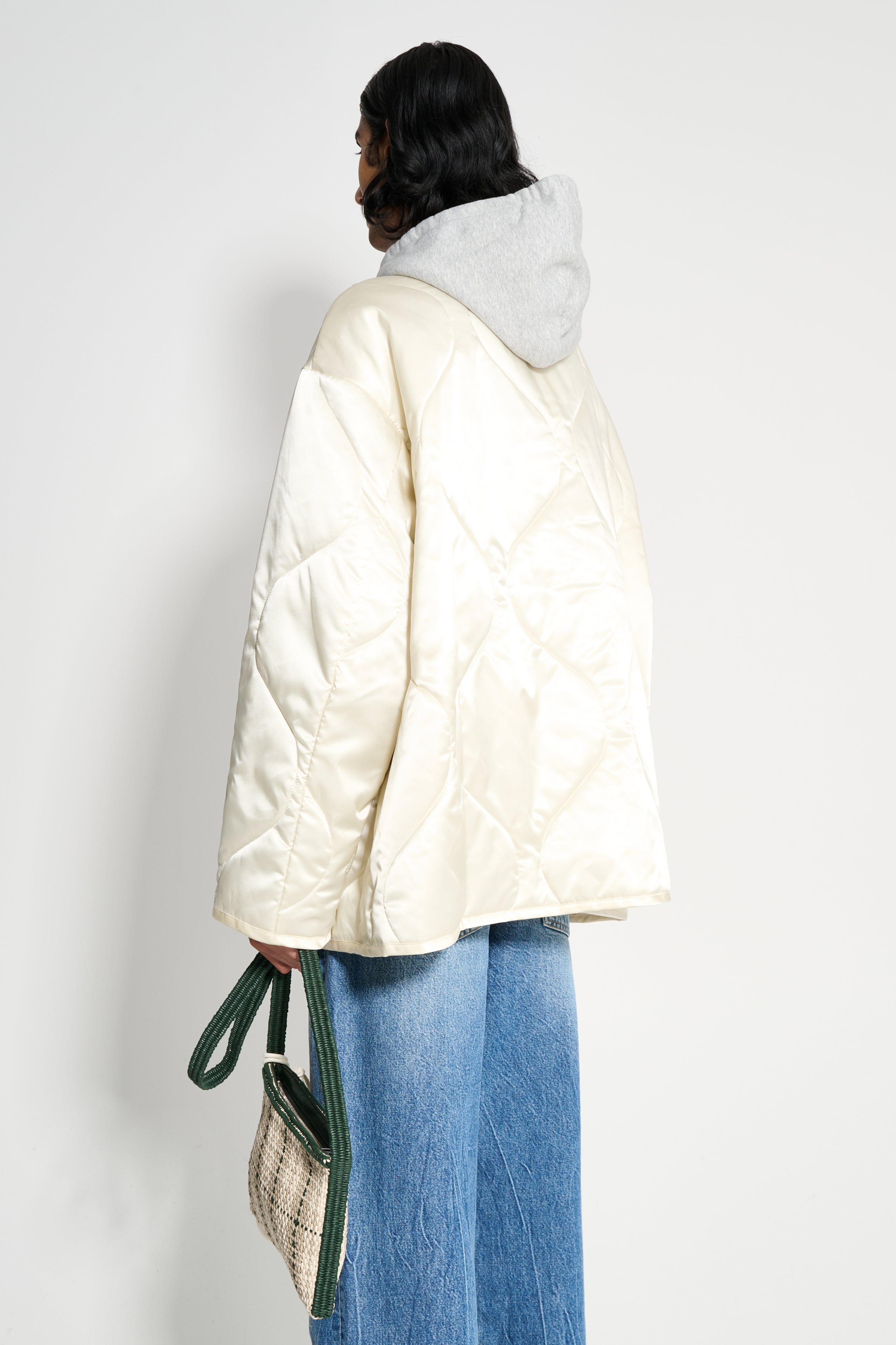 JW Anderson Oversized Quilted Jacket Ivory