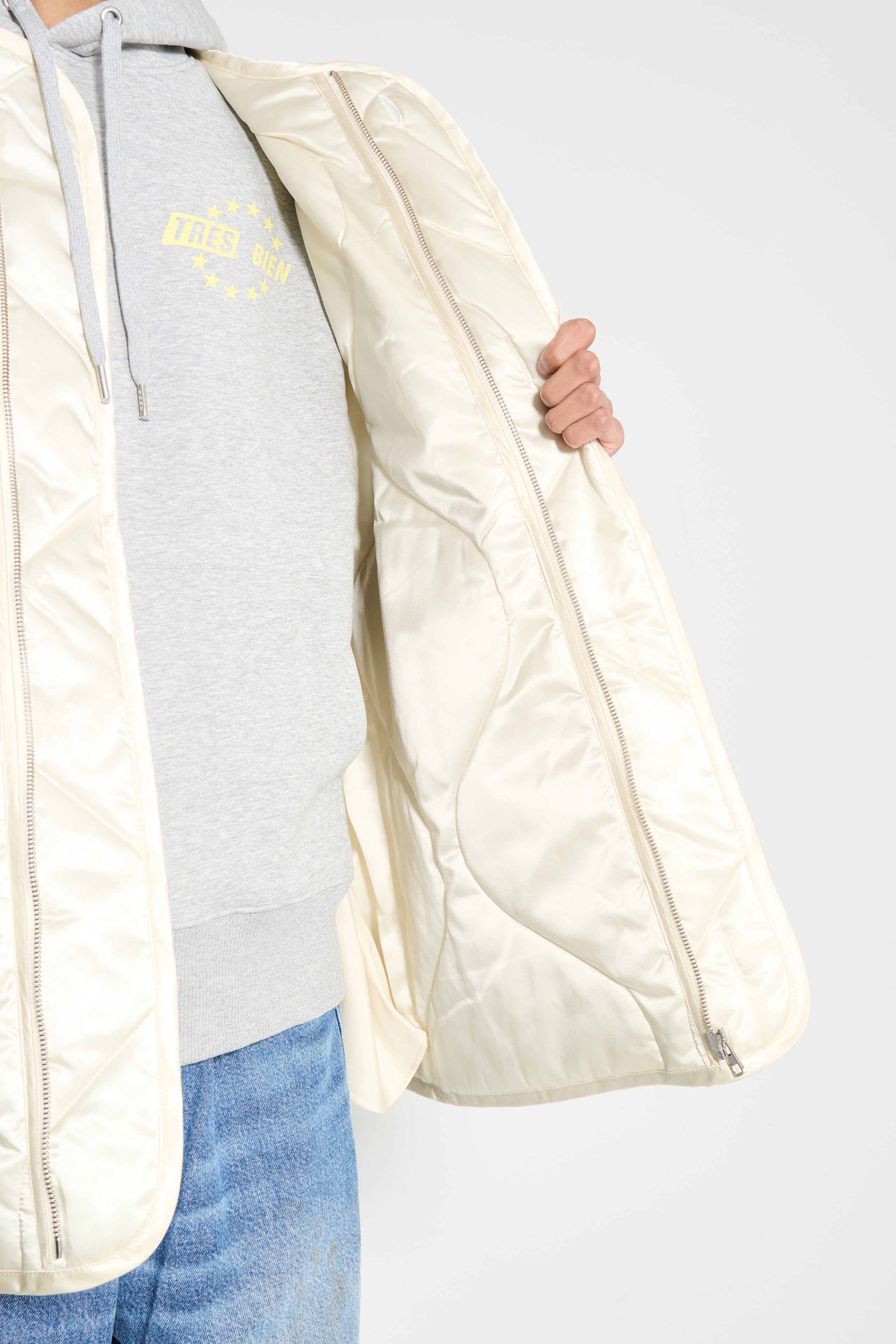 JW Anderson Oversized Quilted Jacket Ivory