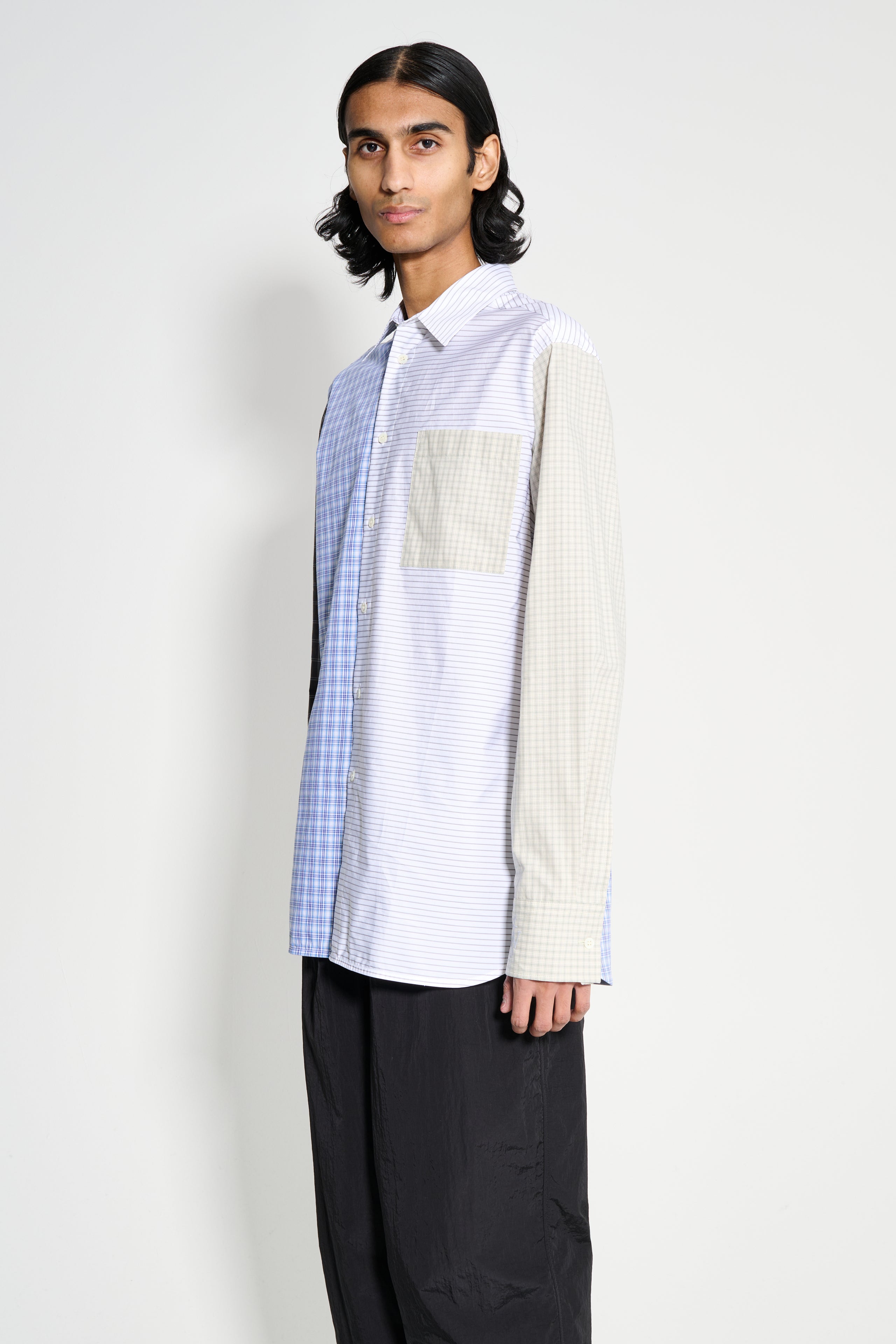 JW Anderson Patchwork Shirt Blue / Multi